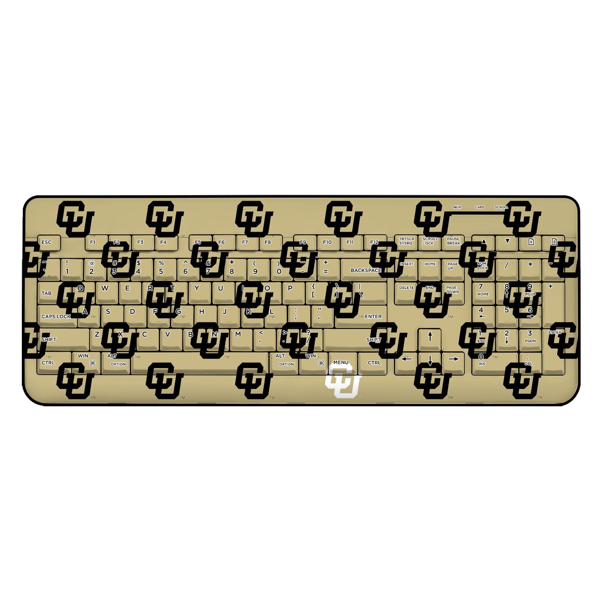 University of Colorado Buffaloes Fashion Pattern Wireless USB Keyboard