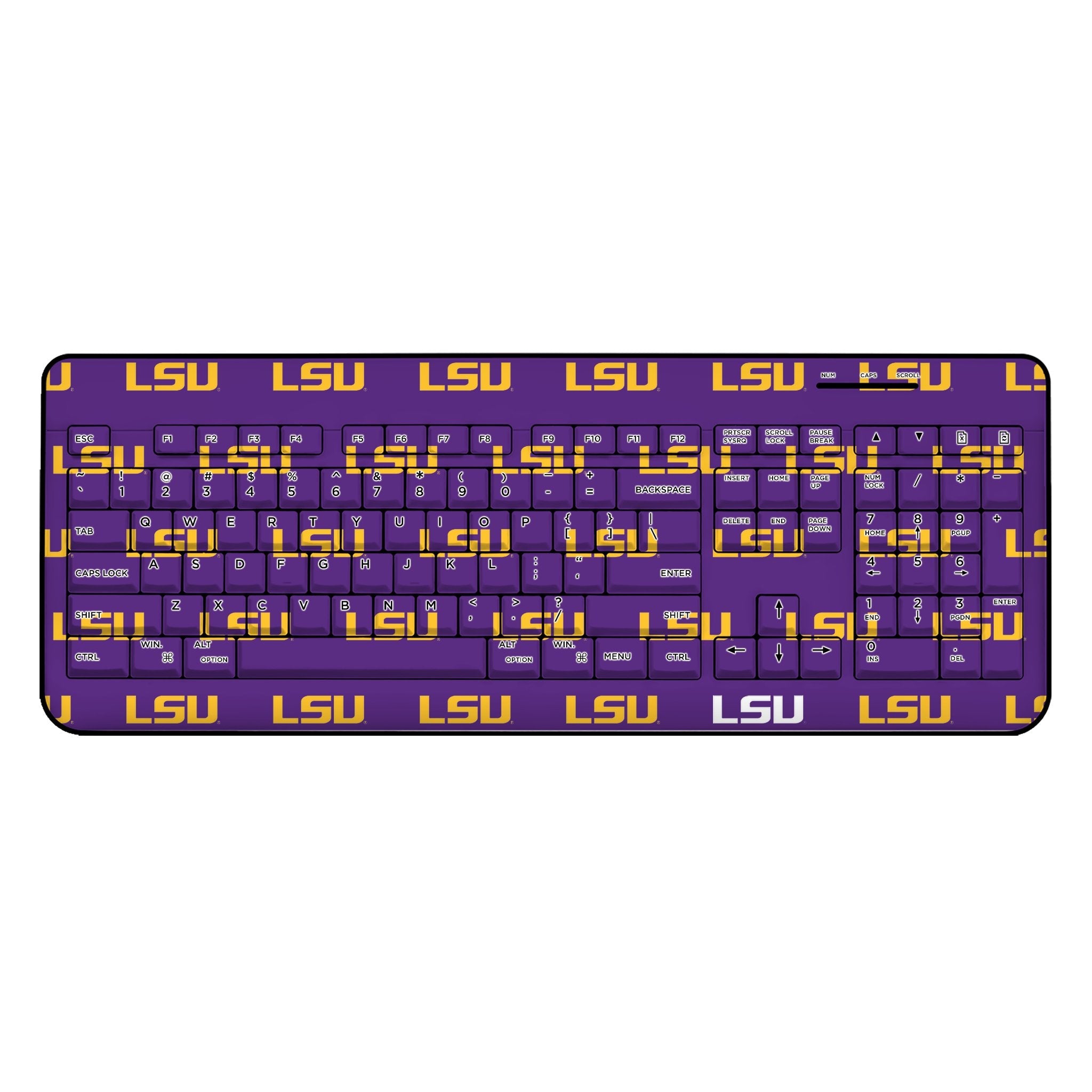 Louisiana State University Tigers Fashion Pattern Wireless USB Keyboard