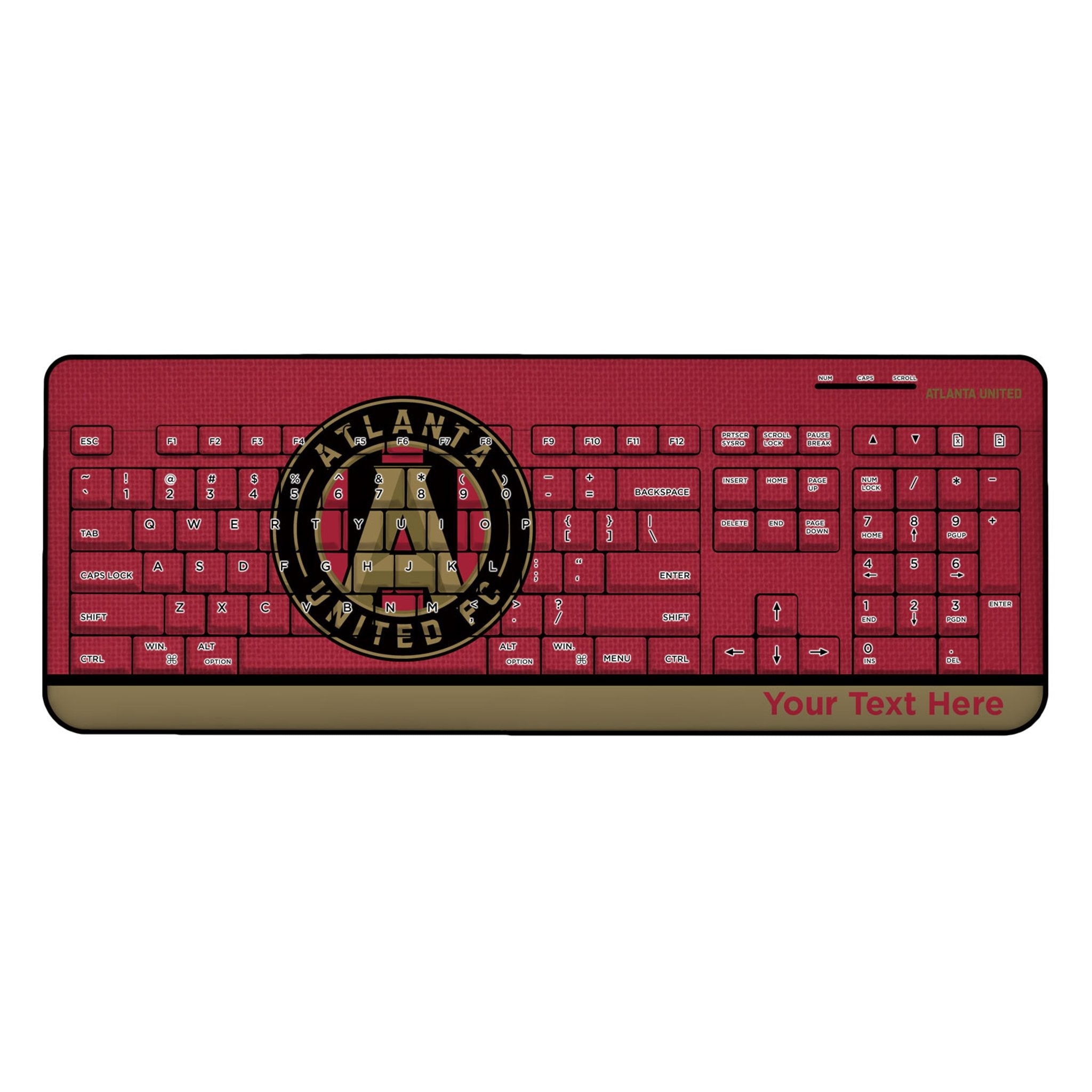 Atlanta United FC Personalized Endzone Solid Wireless USB Keyboard
