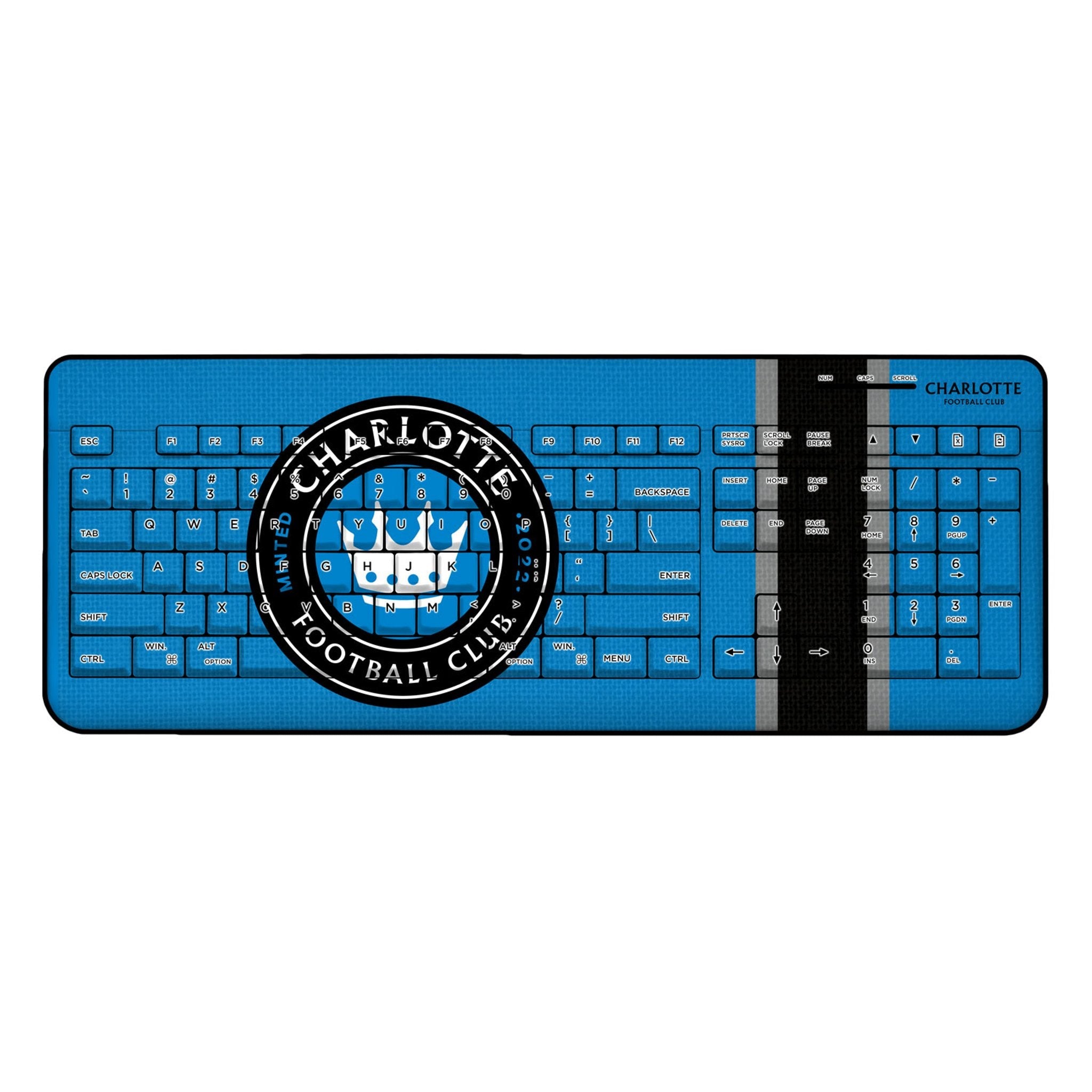 Charlotte FC  Stripe Wireless USB Keyboard