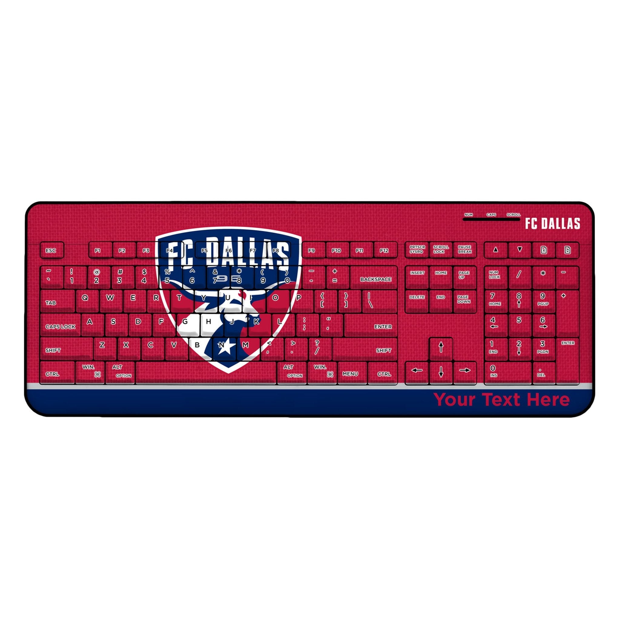 FC Dallas Personalized Endzone Solid Wireless USB Keyboard