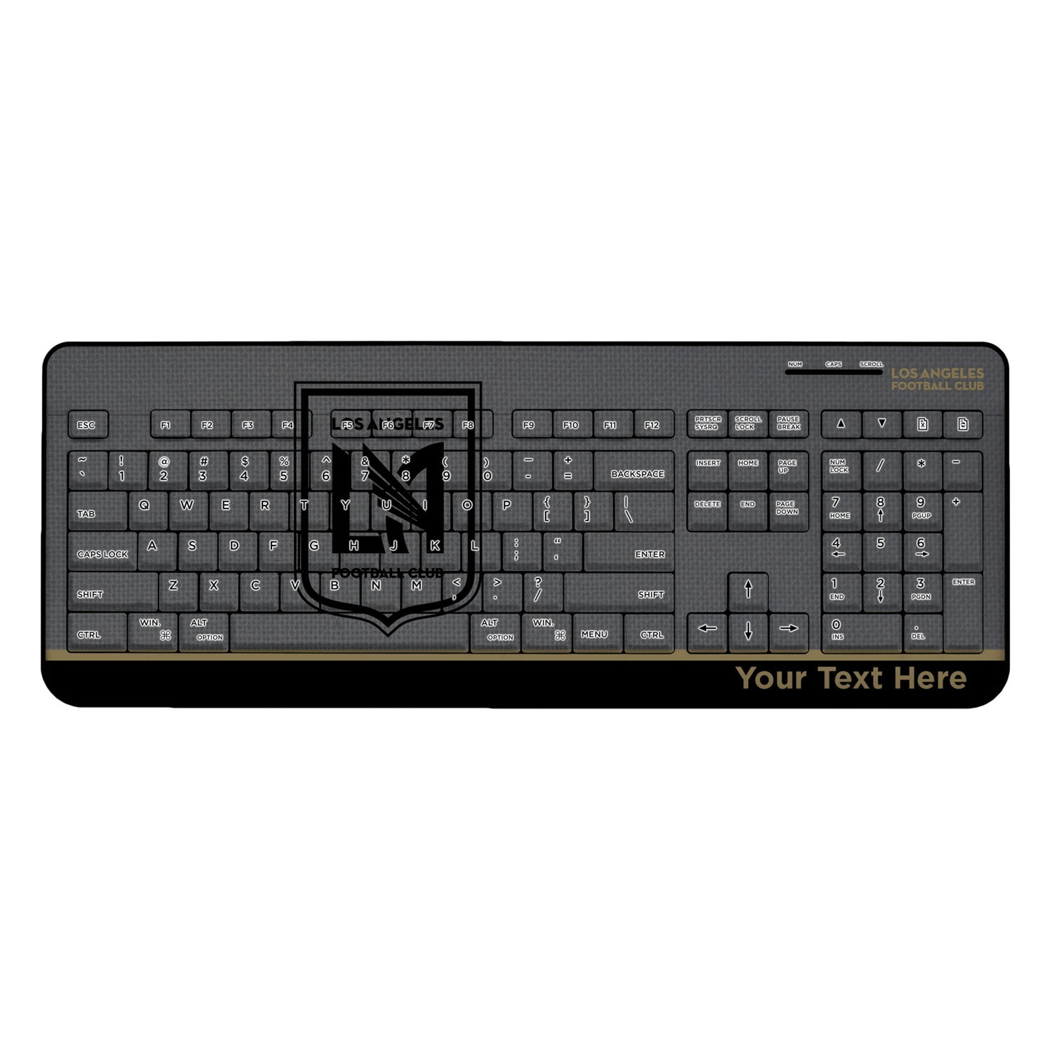 Los Angeles Football Club Personalized Endzone Solid Wireless USB Keyboard