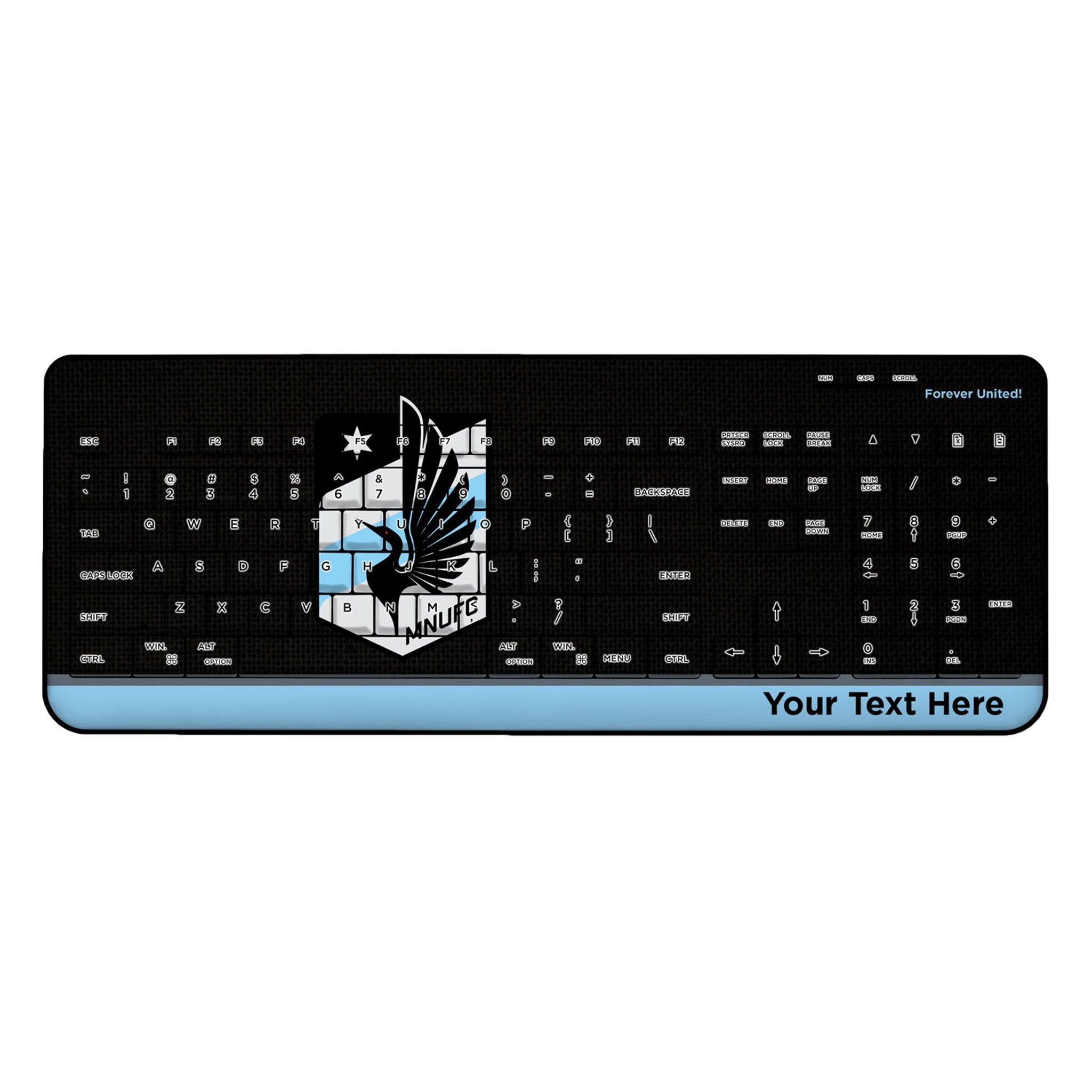Minnesota United FC Personalized Endzone Solid Wireless USB Keyboard