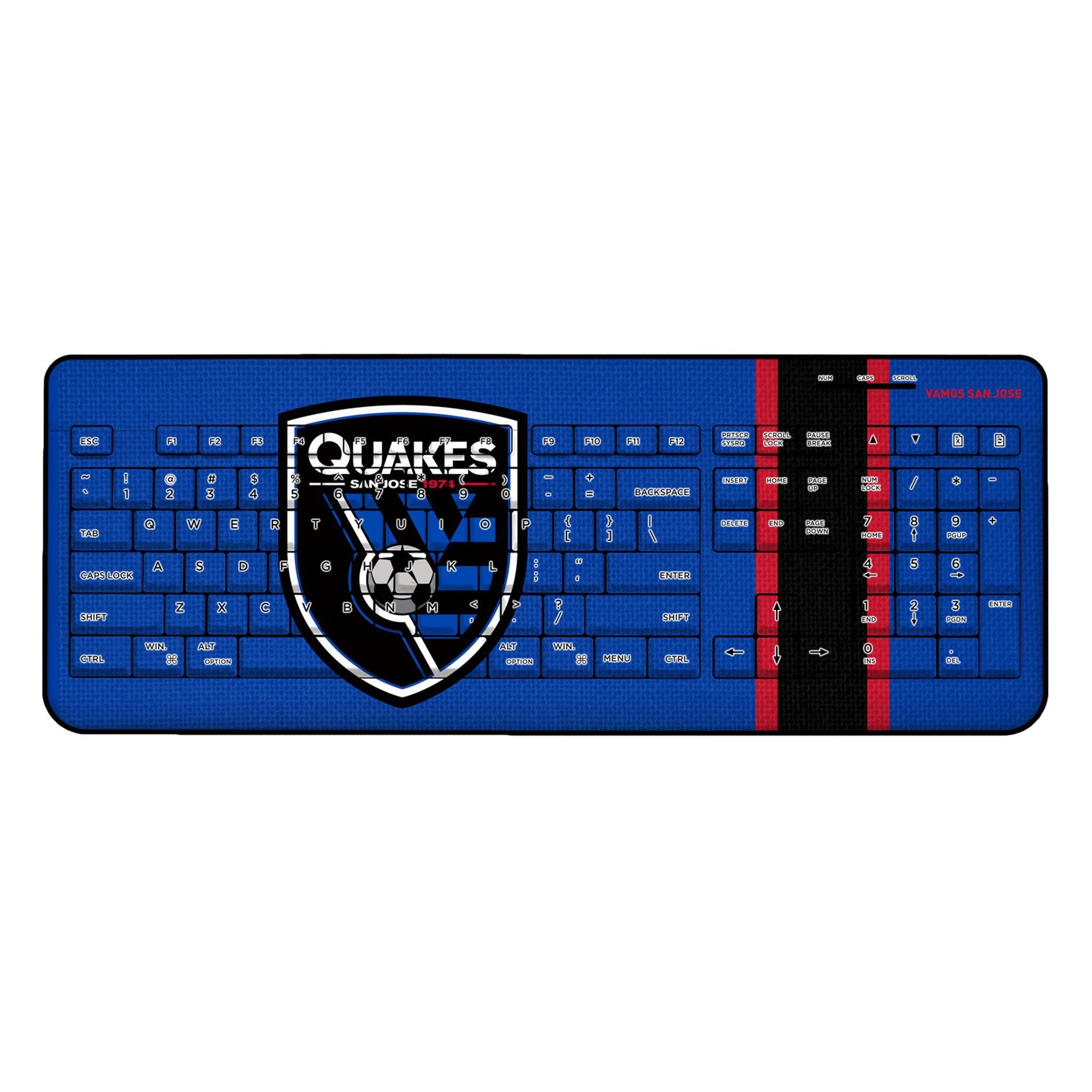 San Jose Earthquakes   Stripe Wireless USB Keyboard 1
