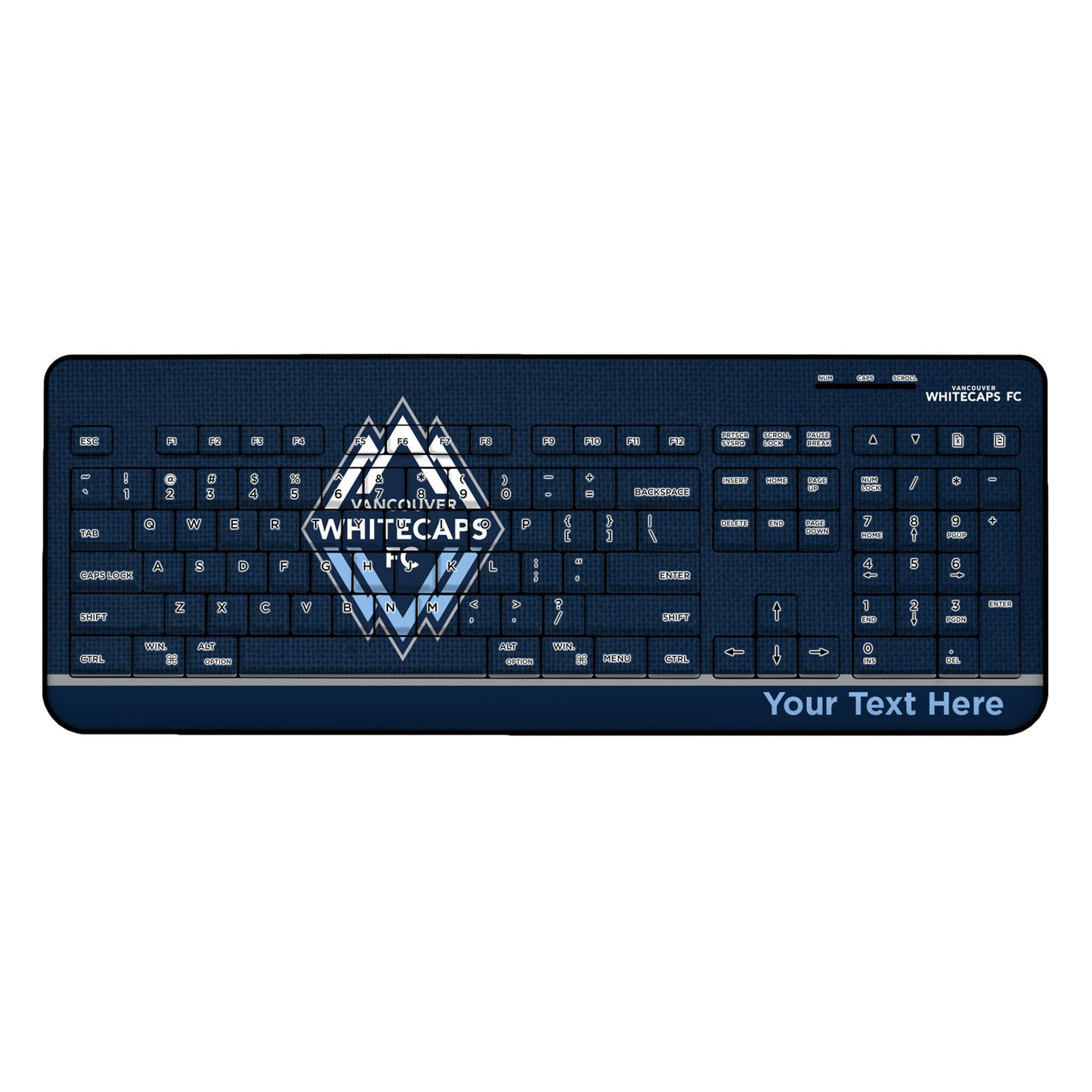 Vancouver Whitecaps Personalized Endzone Solid Wireless USB Keyboard