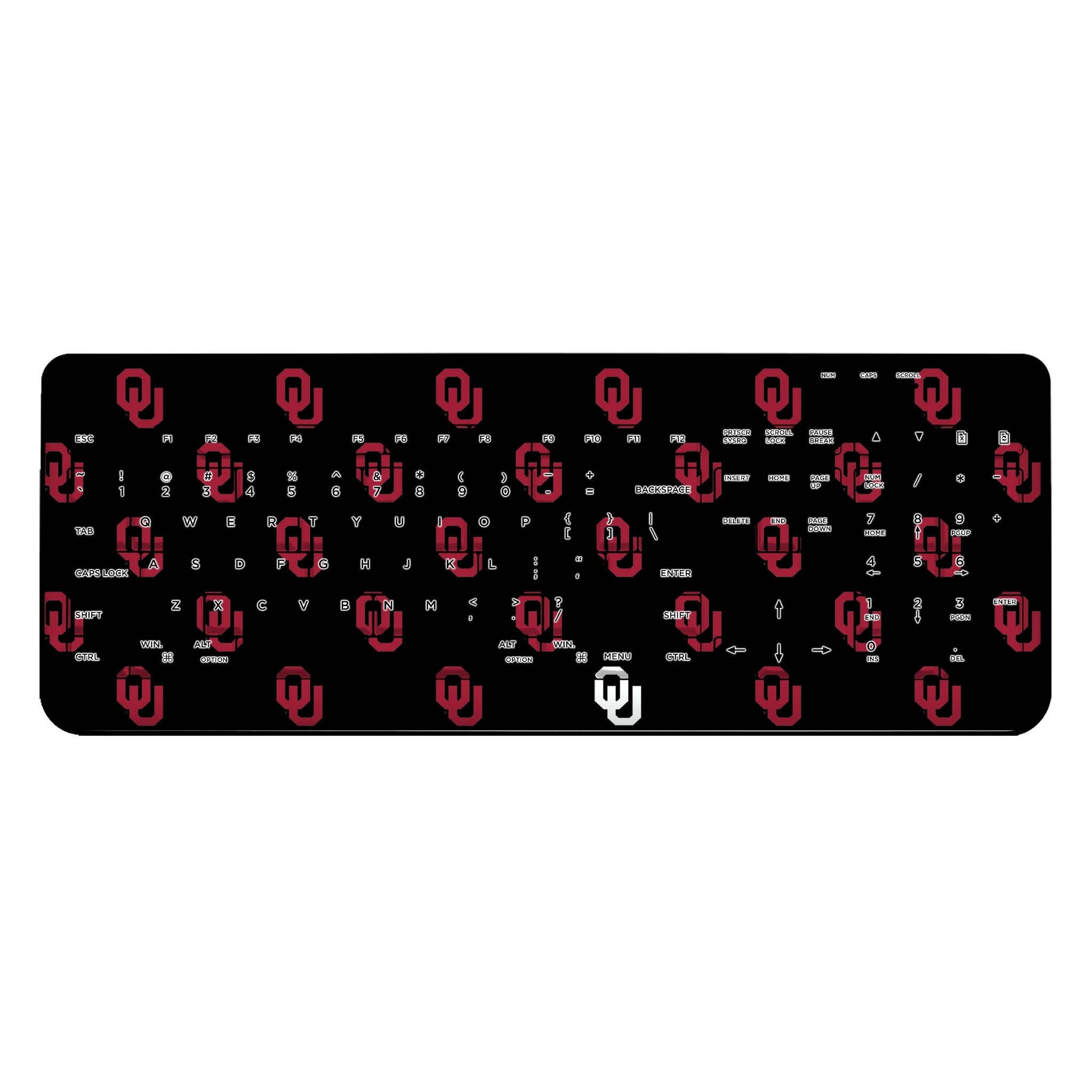 University of Oklahoma Sooners Fashion Pattern Wireless USB Keyboard