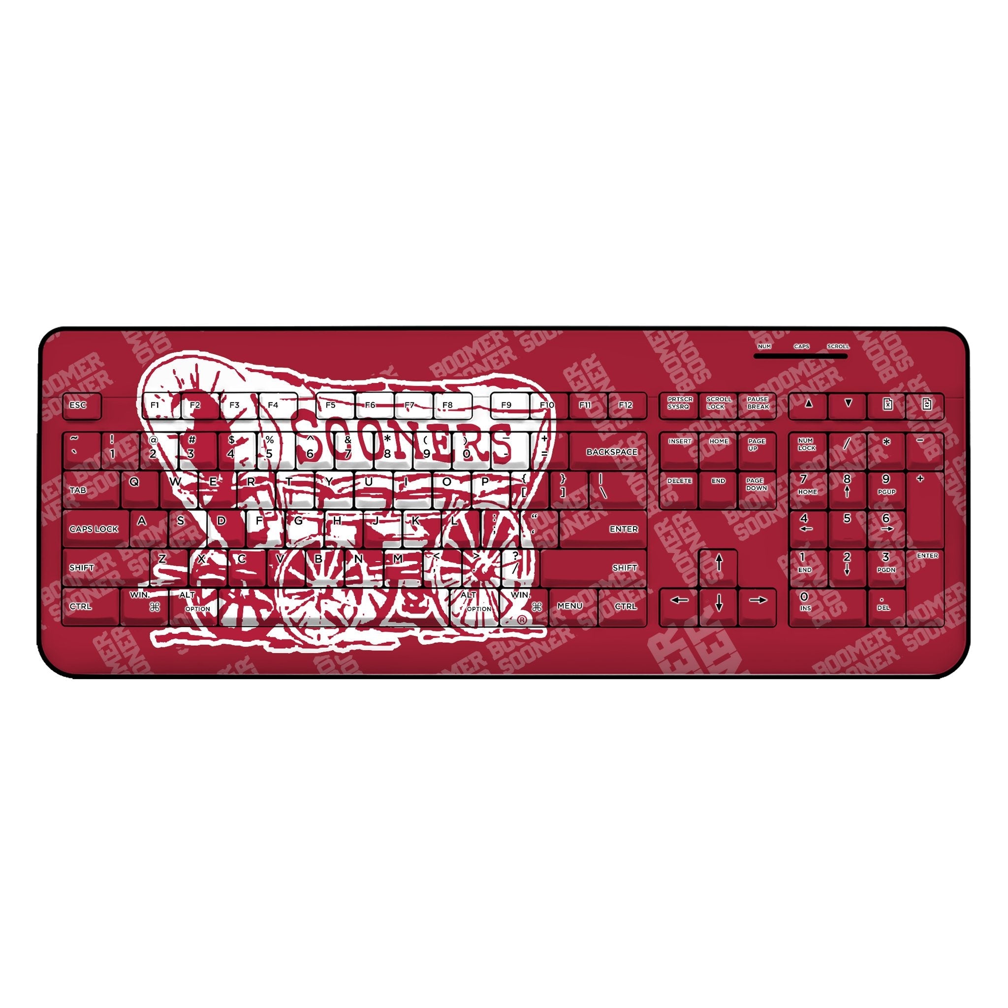 University of Oklahoma Sooners Quadtile Wireless USB Keyboard