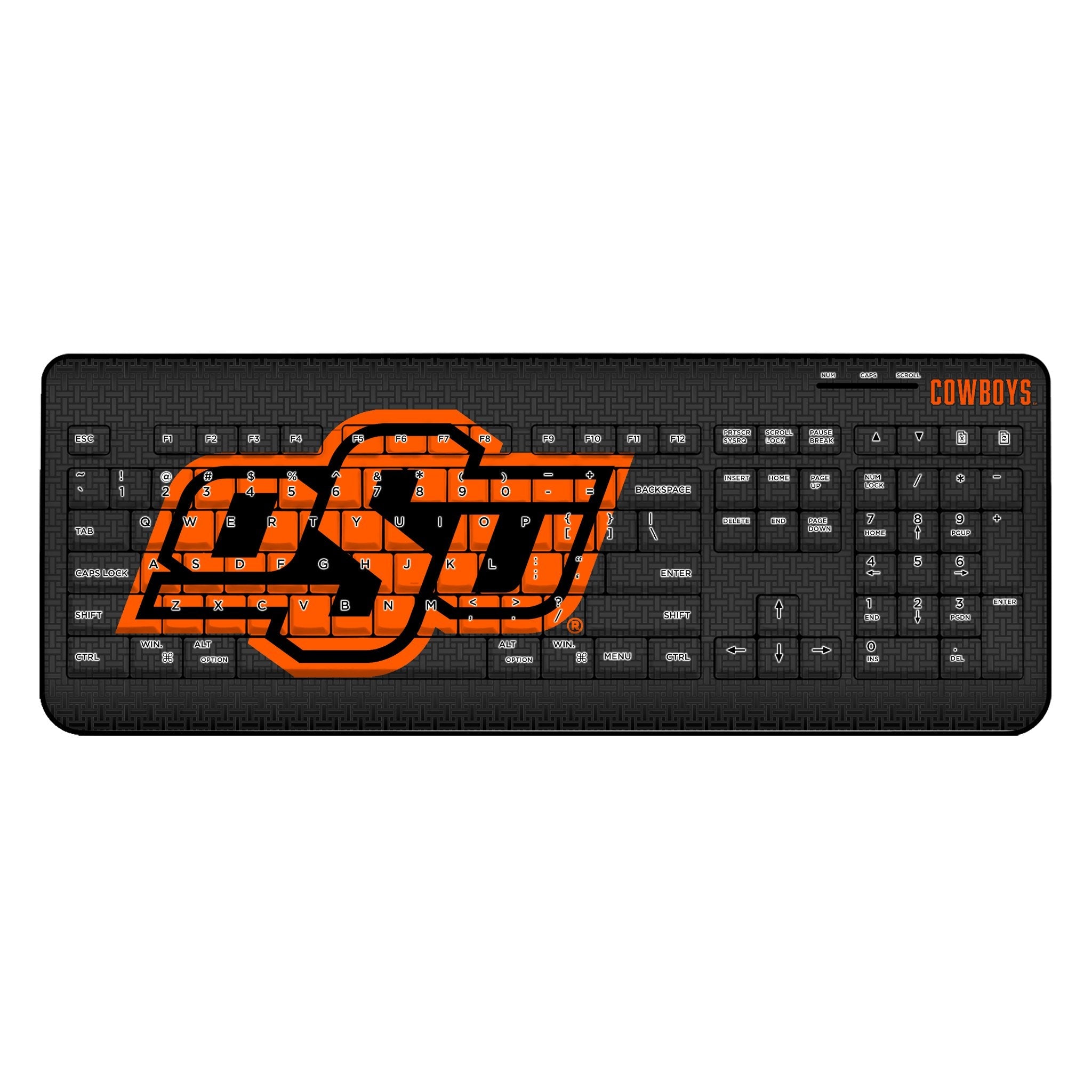 Oklahoma State University Cowboys Linen Wireless USB Keyboard 1
