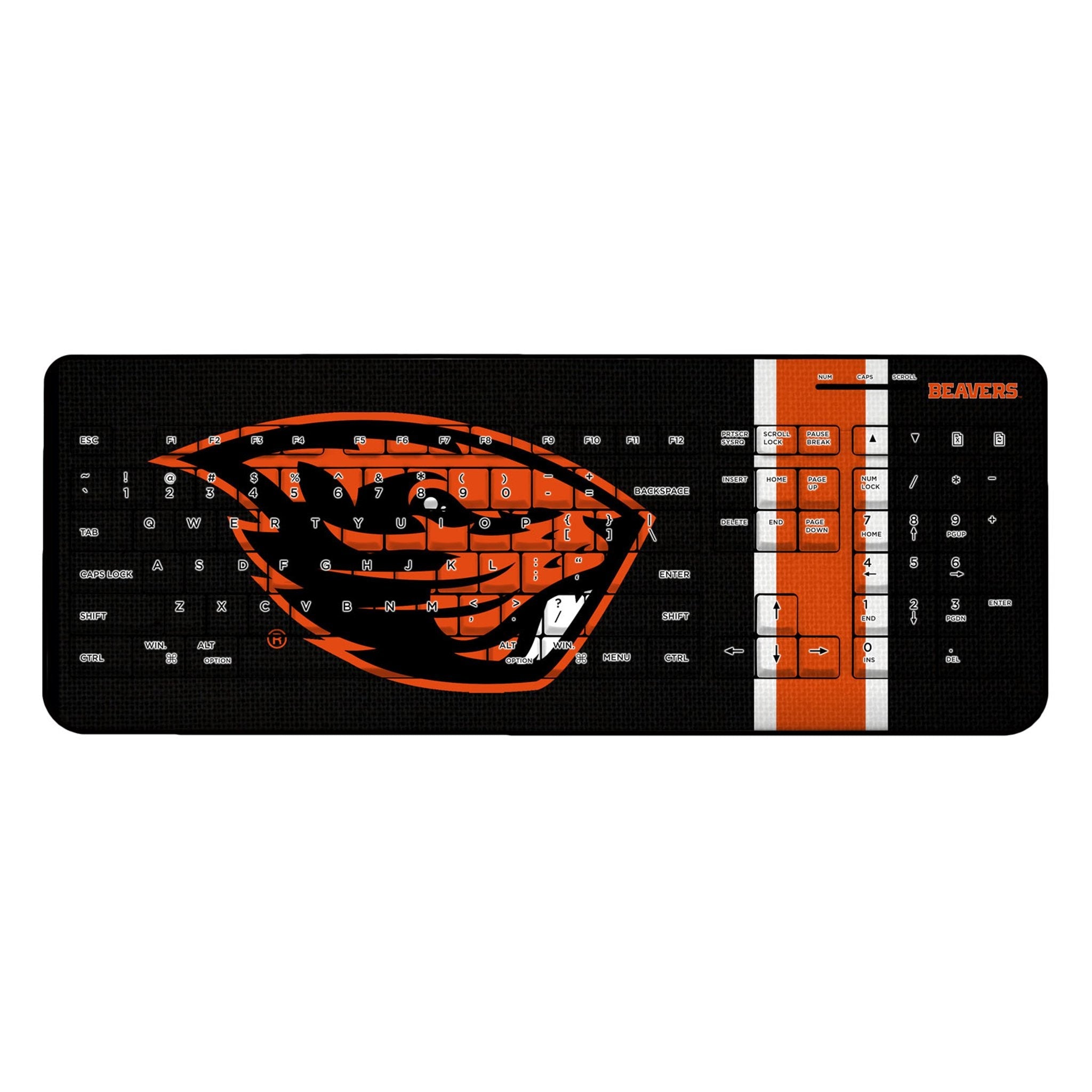 Oregon State University Beavers Stripe Wireless USB Keyboard 1