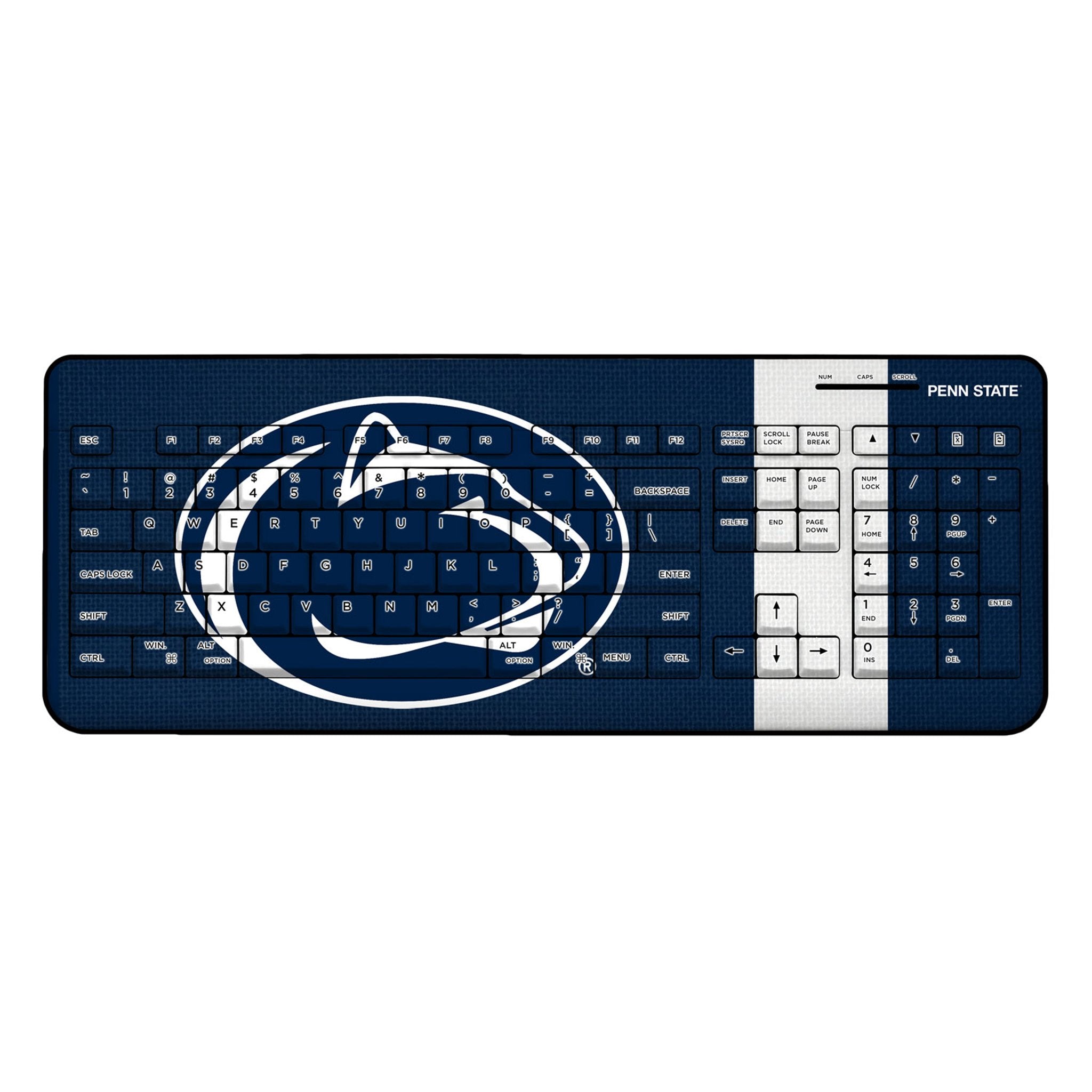Pennsylvania State University Nittany Lions Stripe Wireless USB Keyboard 1