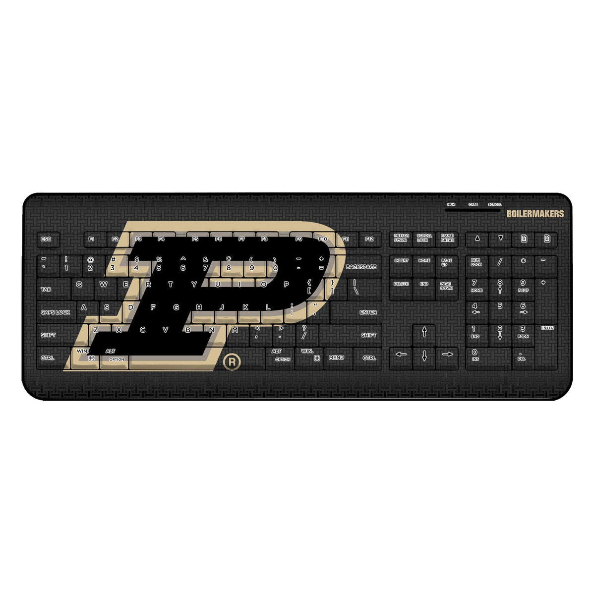 Purdue University Boilermakers Linen Wireless USB Keyboard 1