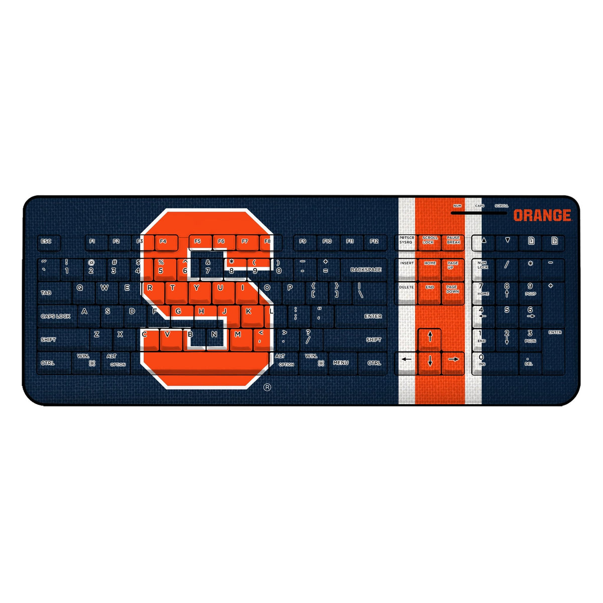 Syracuse University Orange Stripe Wireless USB Keyboard 1
