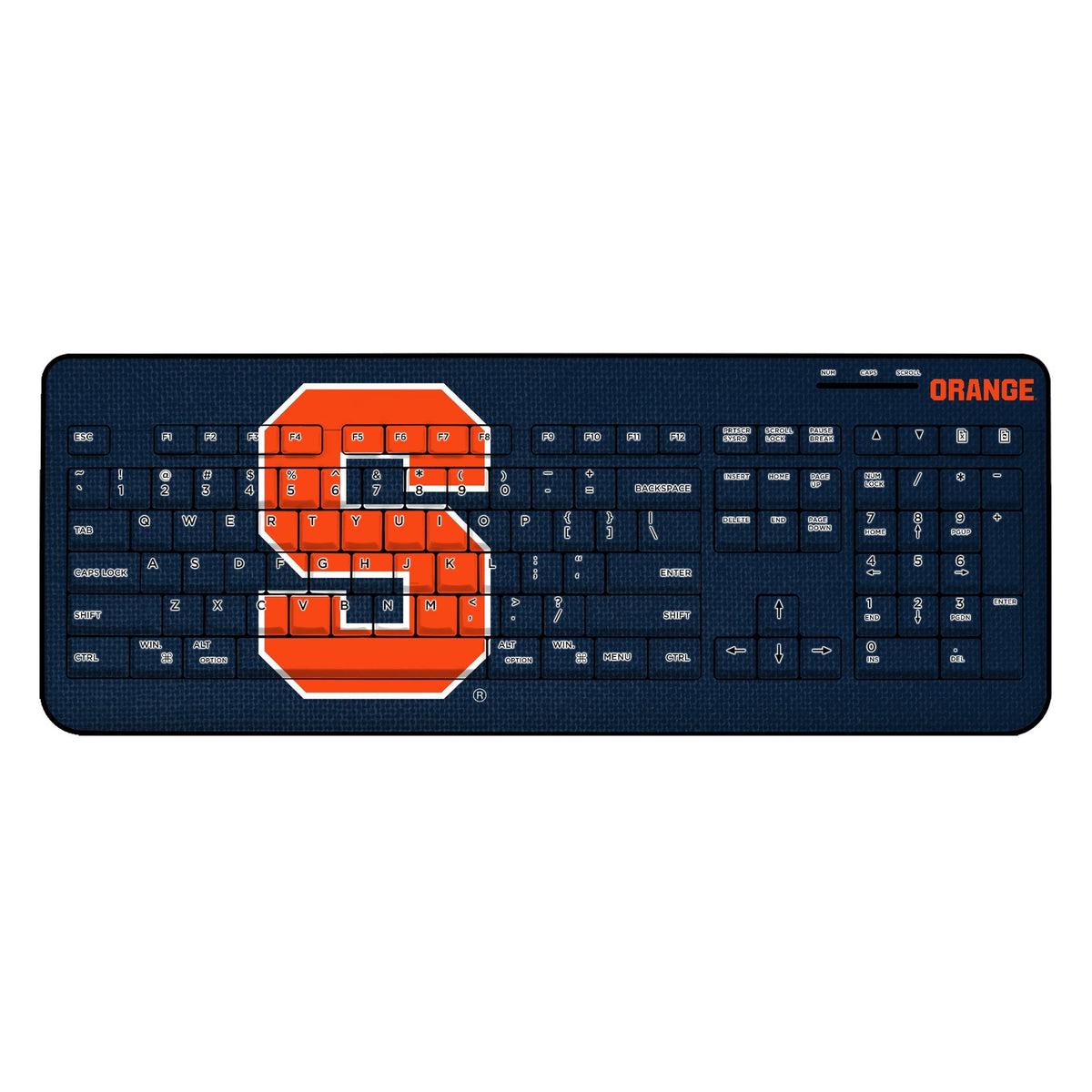 Syracuse University Orange Solid Wireless USB Keyboard 1