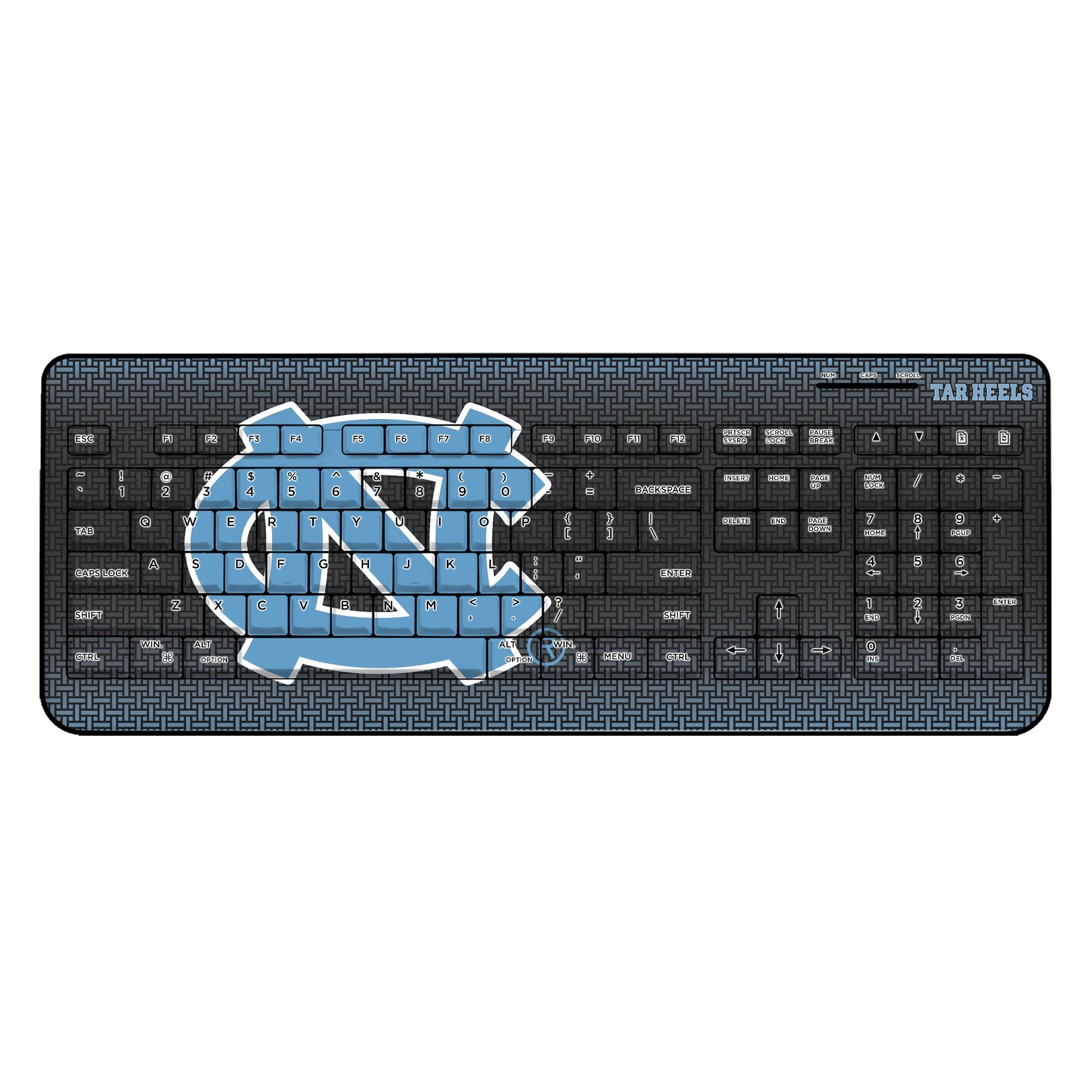 University of North Carolina Tar Heels Linen Wireless USB Keyboard
