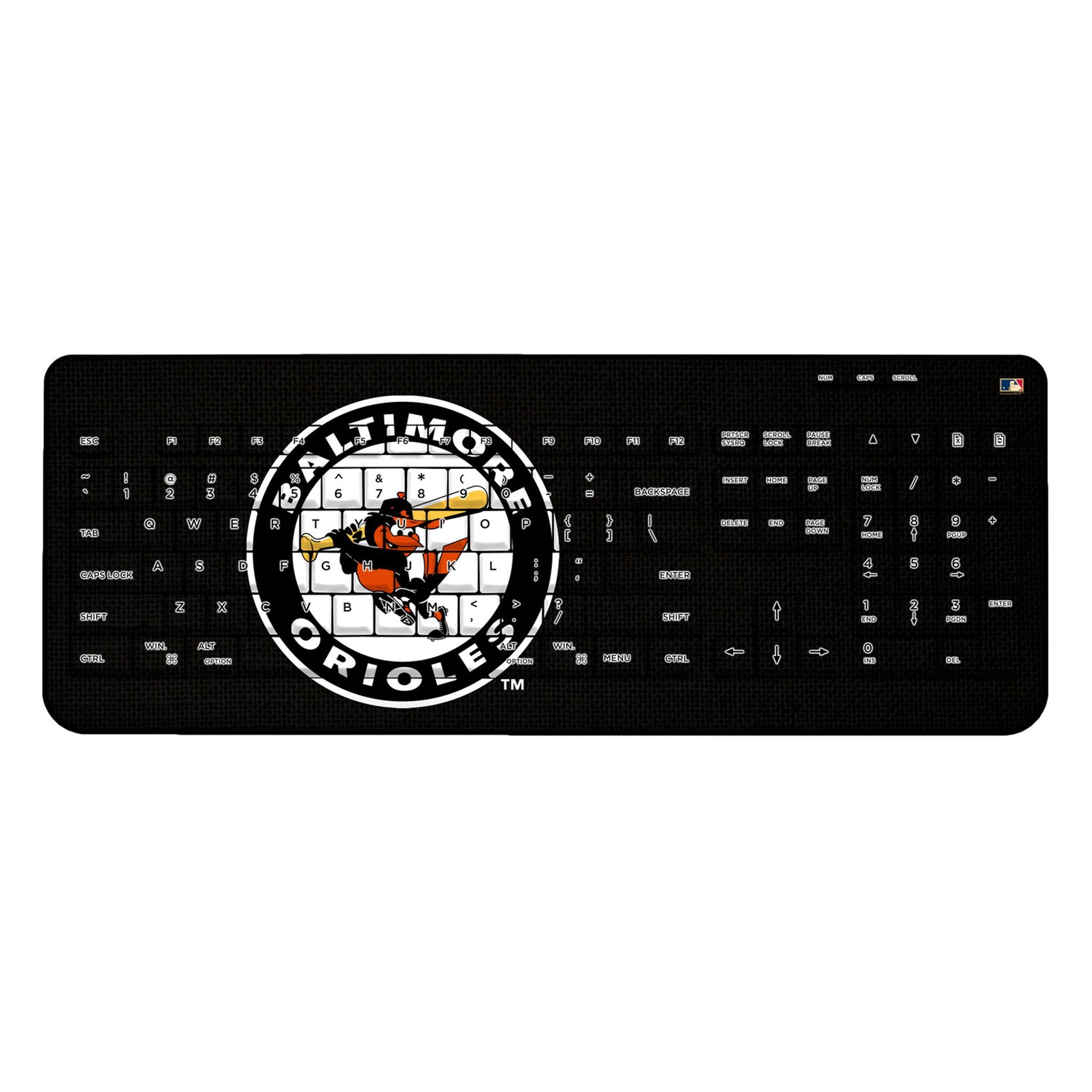 Baltimore Orioles 1966-1969 - Cooperstown Collection Solid Wireless USB Keyboard 1