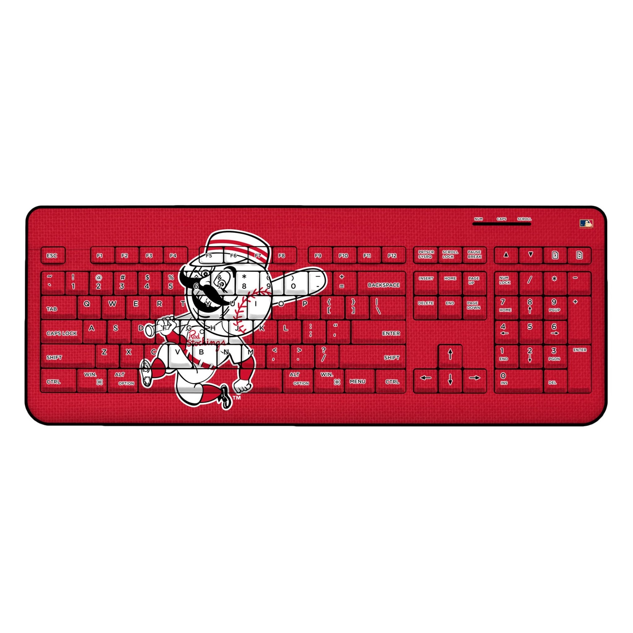 Cincinnati Reds 1953-1967 - Cooperstown Collection Solid Wireless USB Keyboard 1