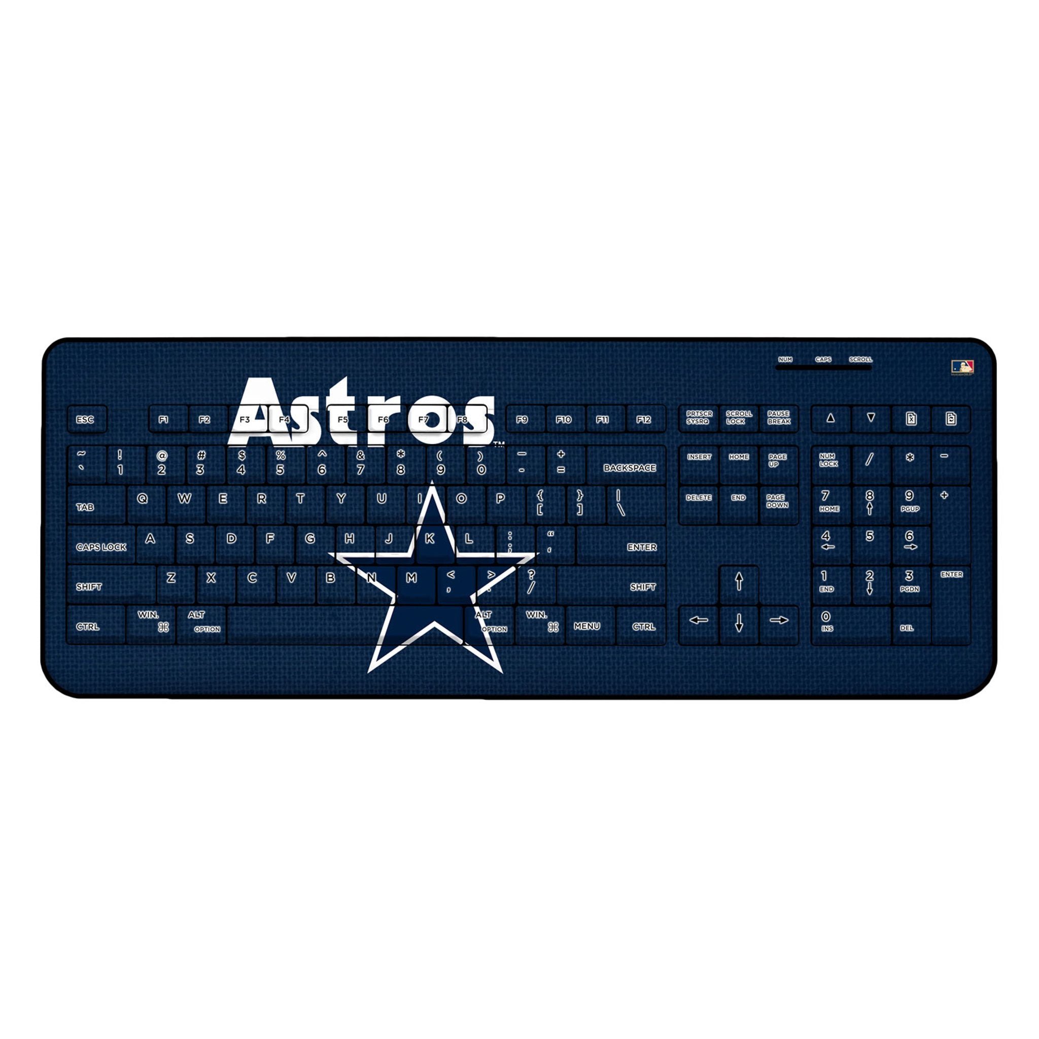 Houston Astros 1975-1981 - Cooperstown Collection Solid Wireless USB Keyboard 1