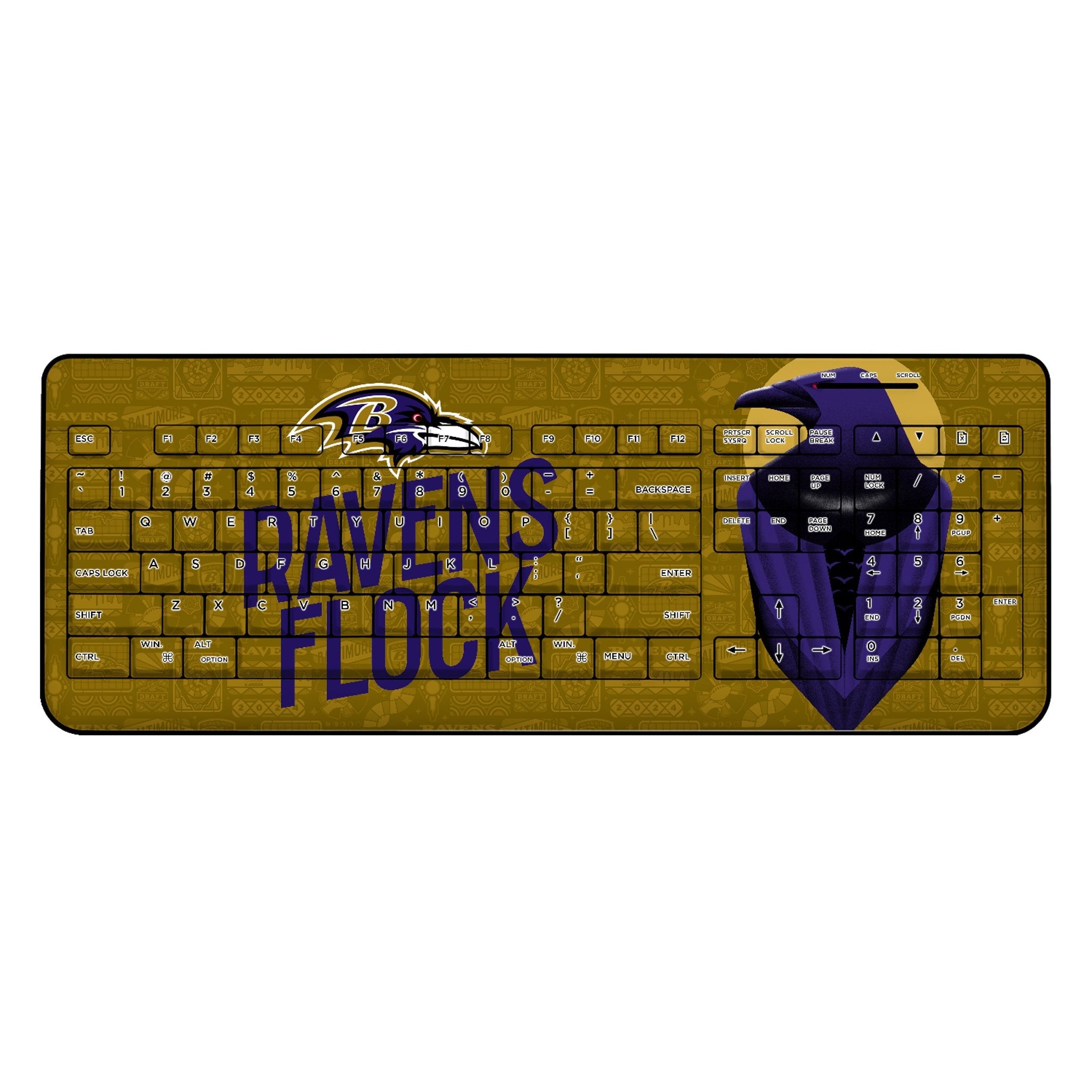 Baltimore Ravens 2024 Illustrated Limited Edition Wireless USB Keyboard 1