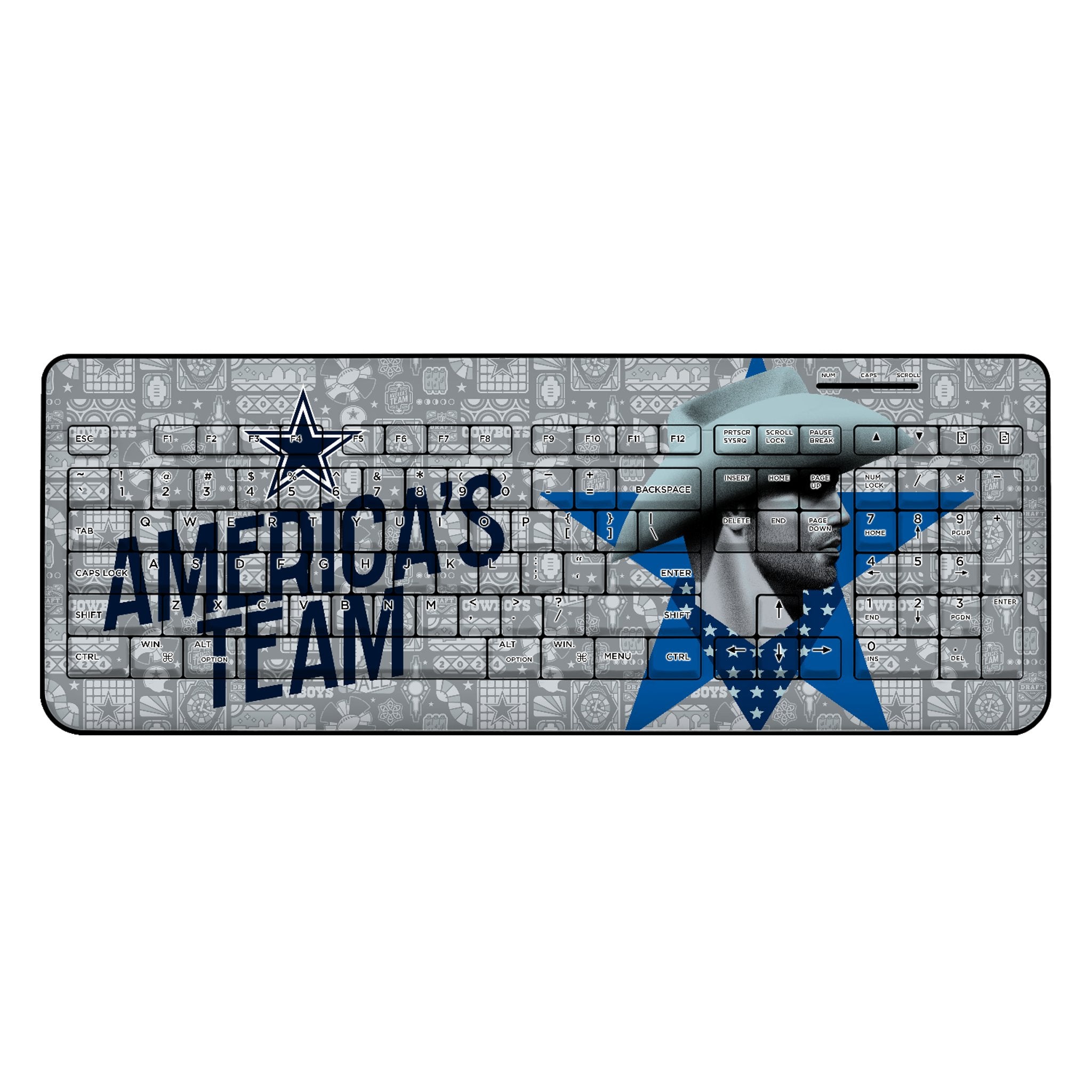 Dallas Cowboys 2024 Illustrated Limited Edition Wireless USB Keyboard 1