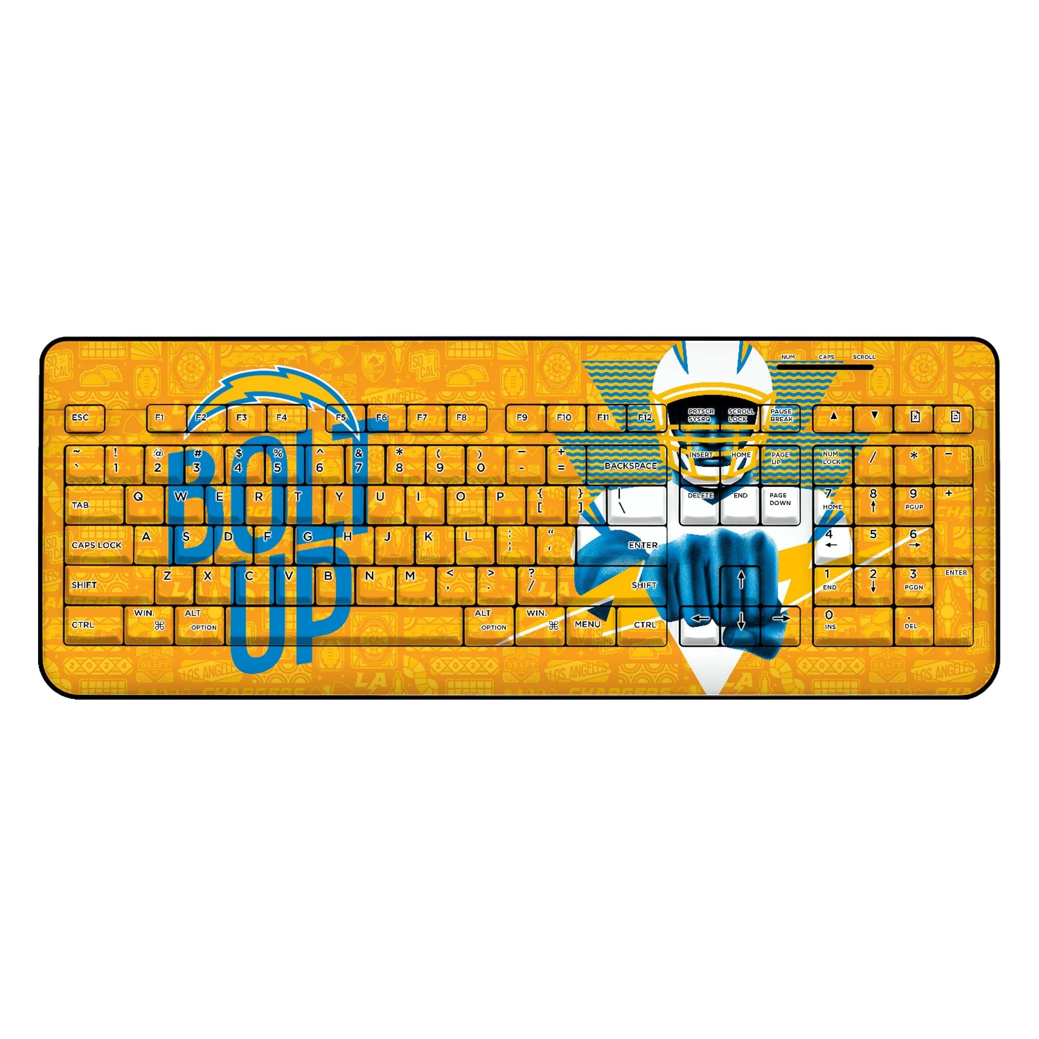 Los Angeles Chargers 2024 Illustrated Limited Edition Wireless USB Keyboard 1