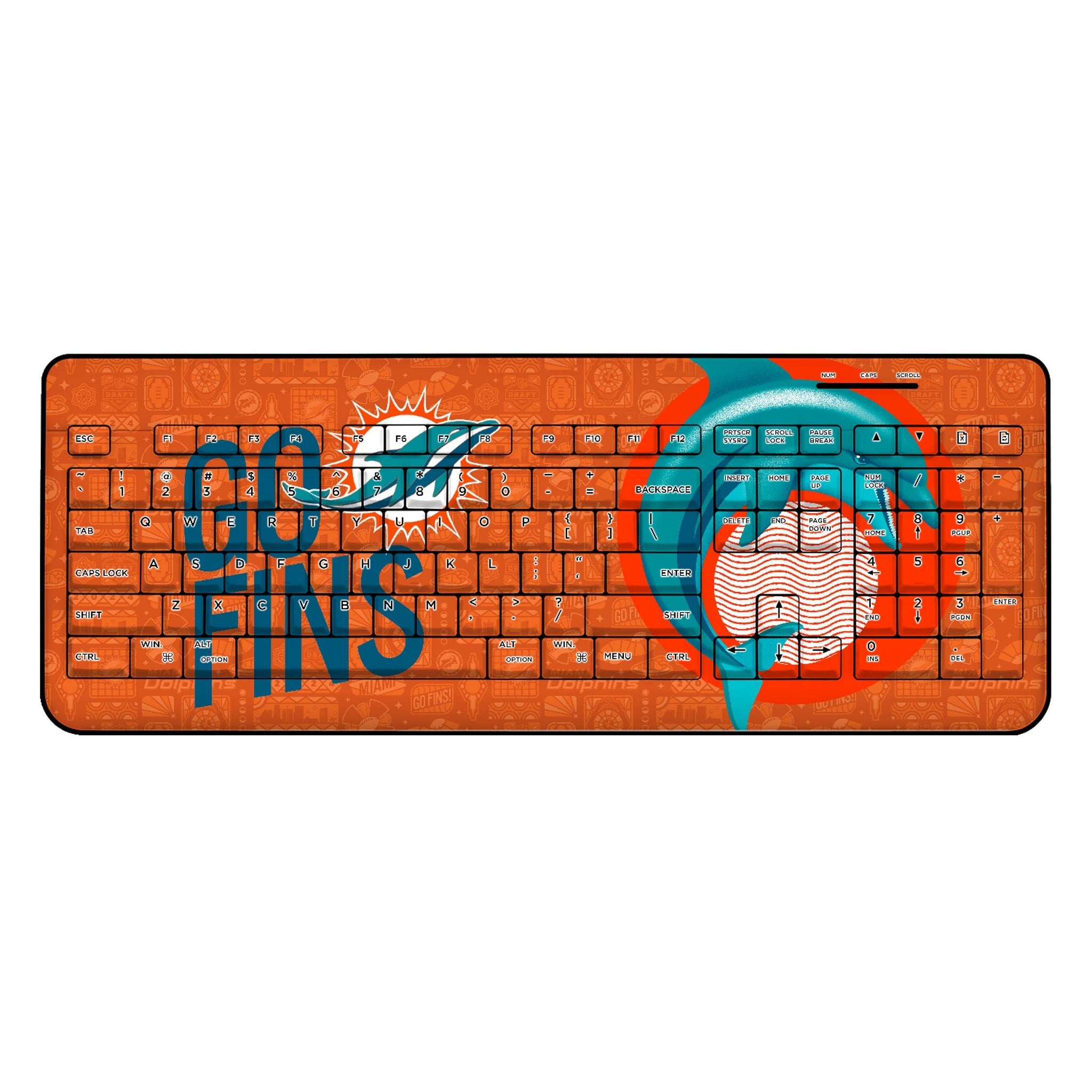 Miami Dolphins 2024 Illustrated Limited Edition Wireless USB Keyboard 1