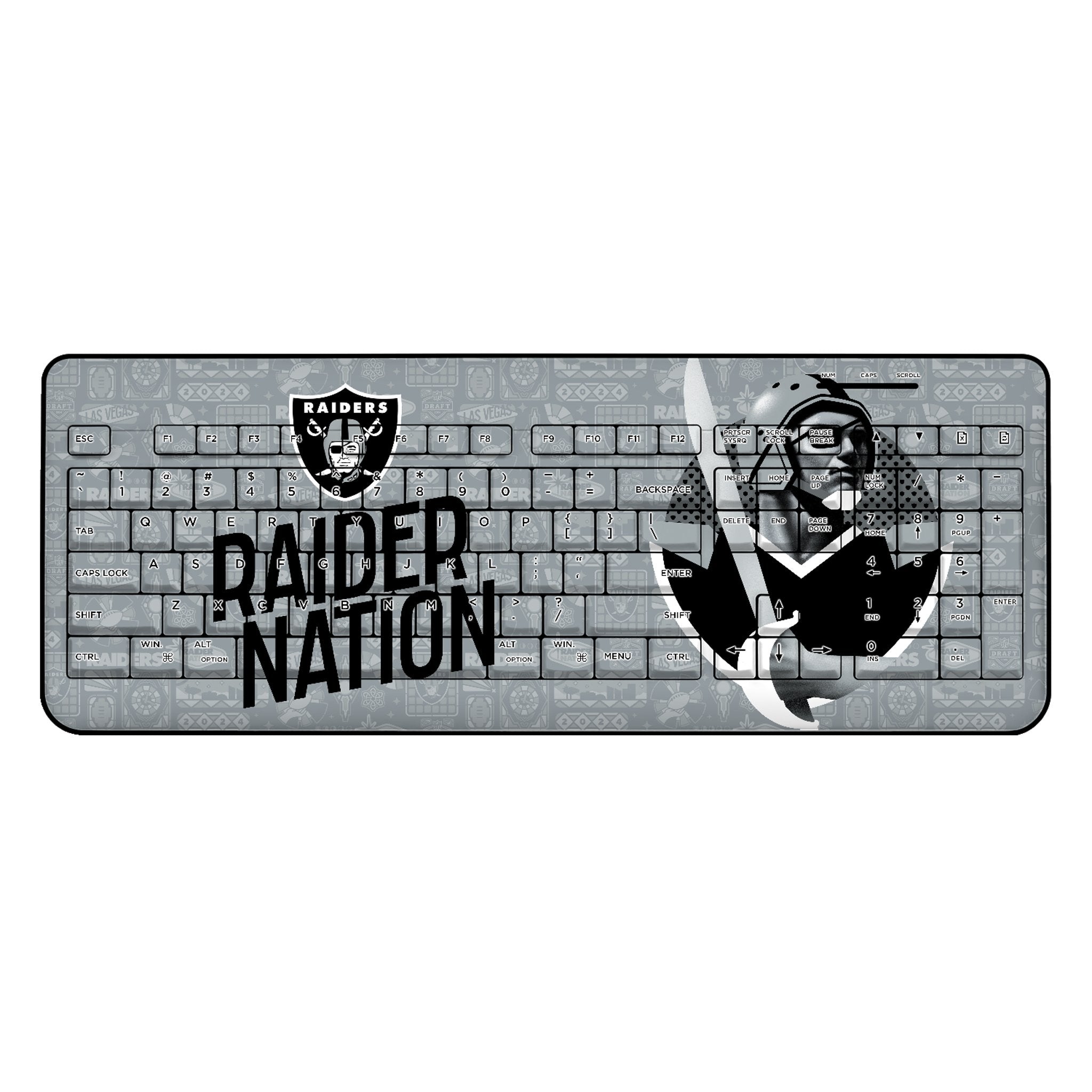 Las Vegas Raiders 2024 Illustrated Limited Edition Wireless USB Keyboard 1