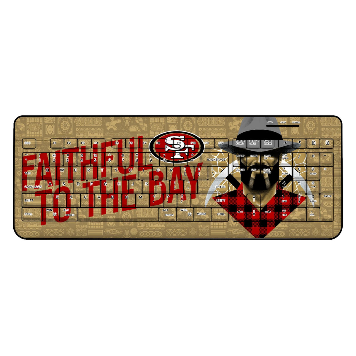 San Francisco 49ers 2024 Illustrated Limited Edition Wireless USB Keyboard 1