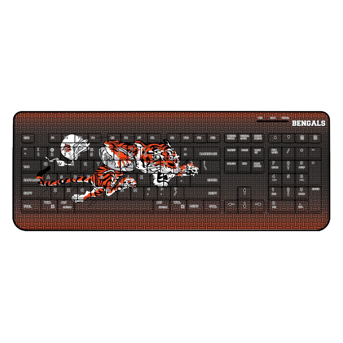 Cincinnati Bengals Historic Collection Linen Wireless USB Keyboard 1