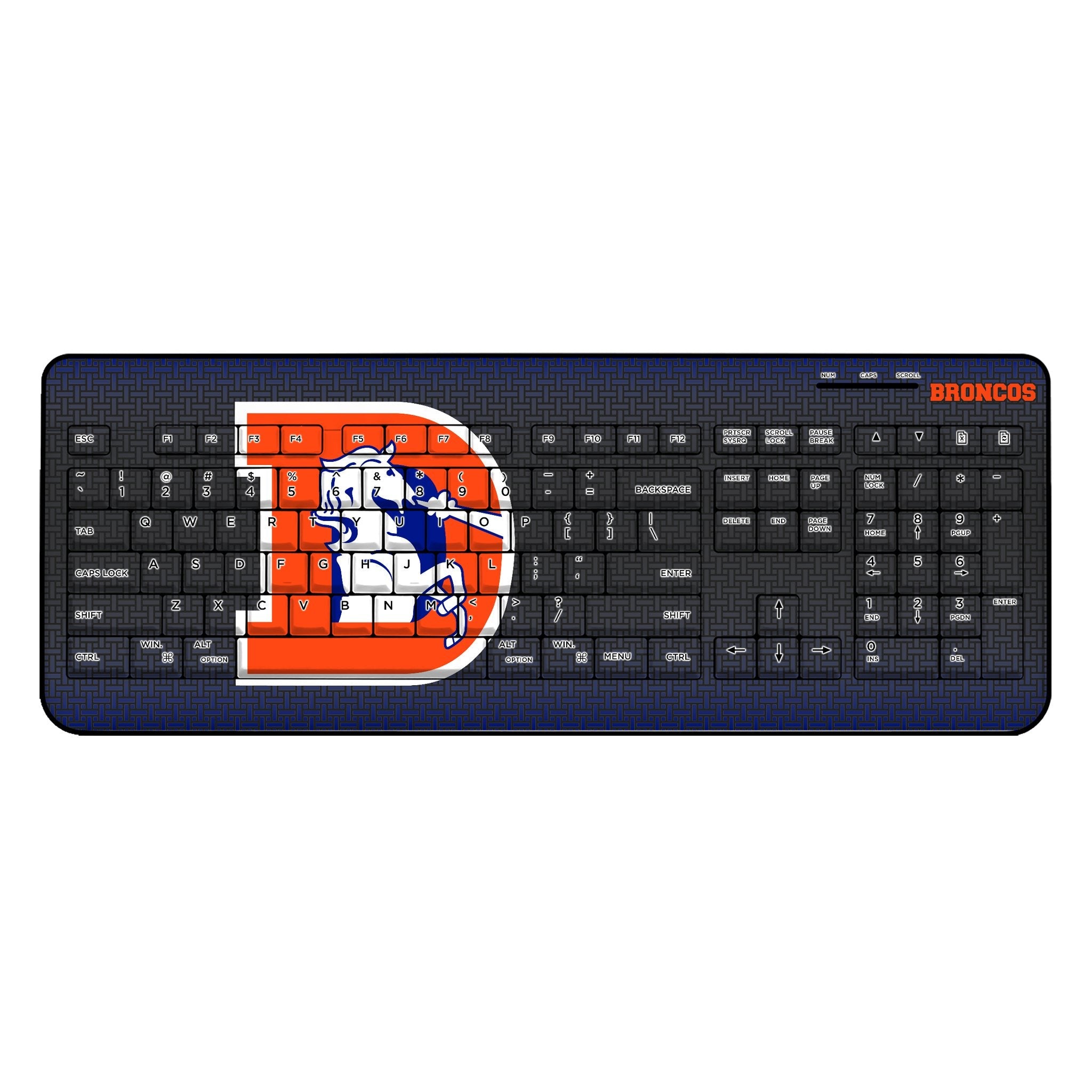 Denver Broncos 1993-1996 Historic Collection Linen Wireless USB Keyboard 1