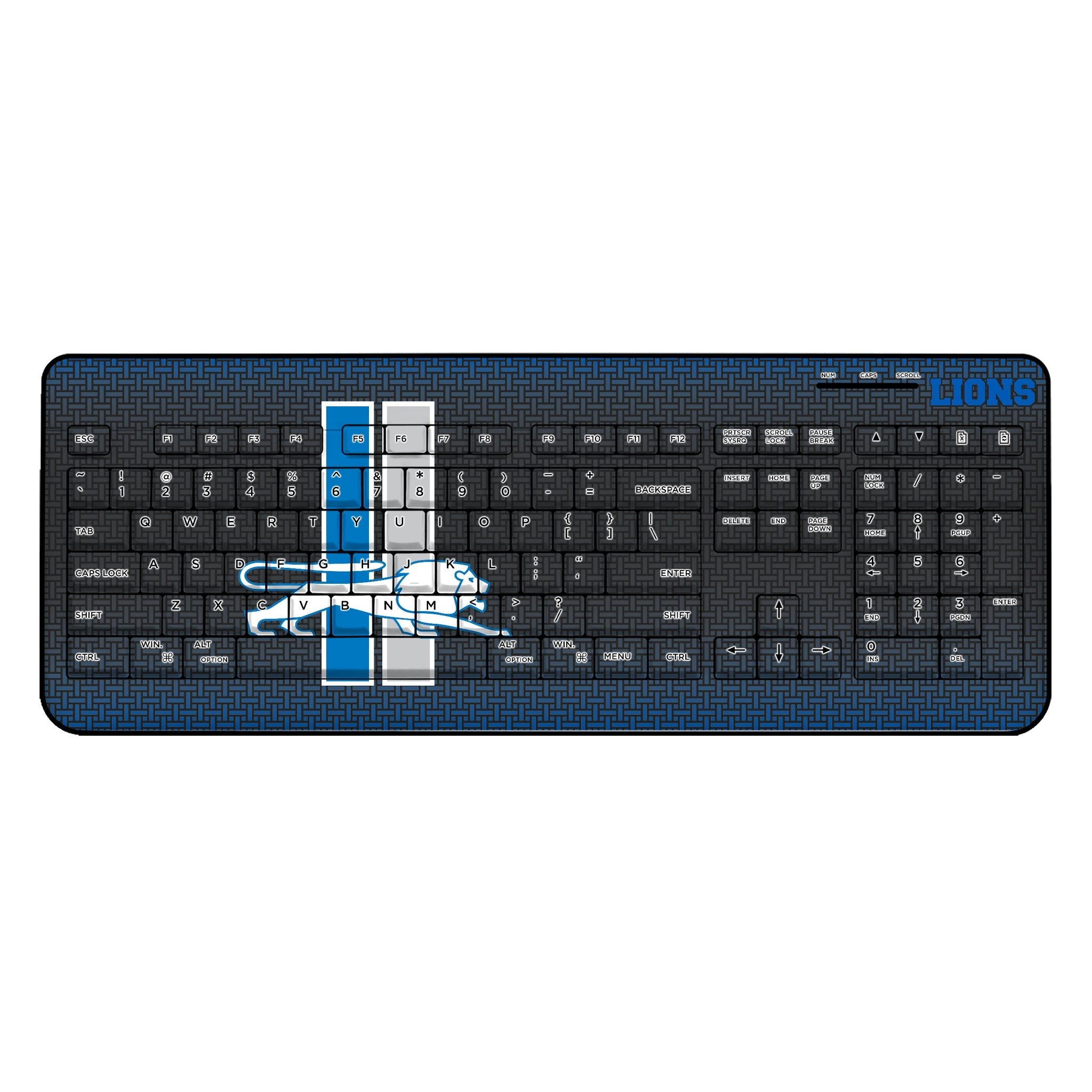 Detroit Lions Retro Linen Wireless USB Keyboard 1