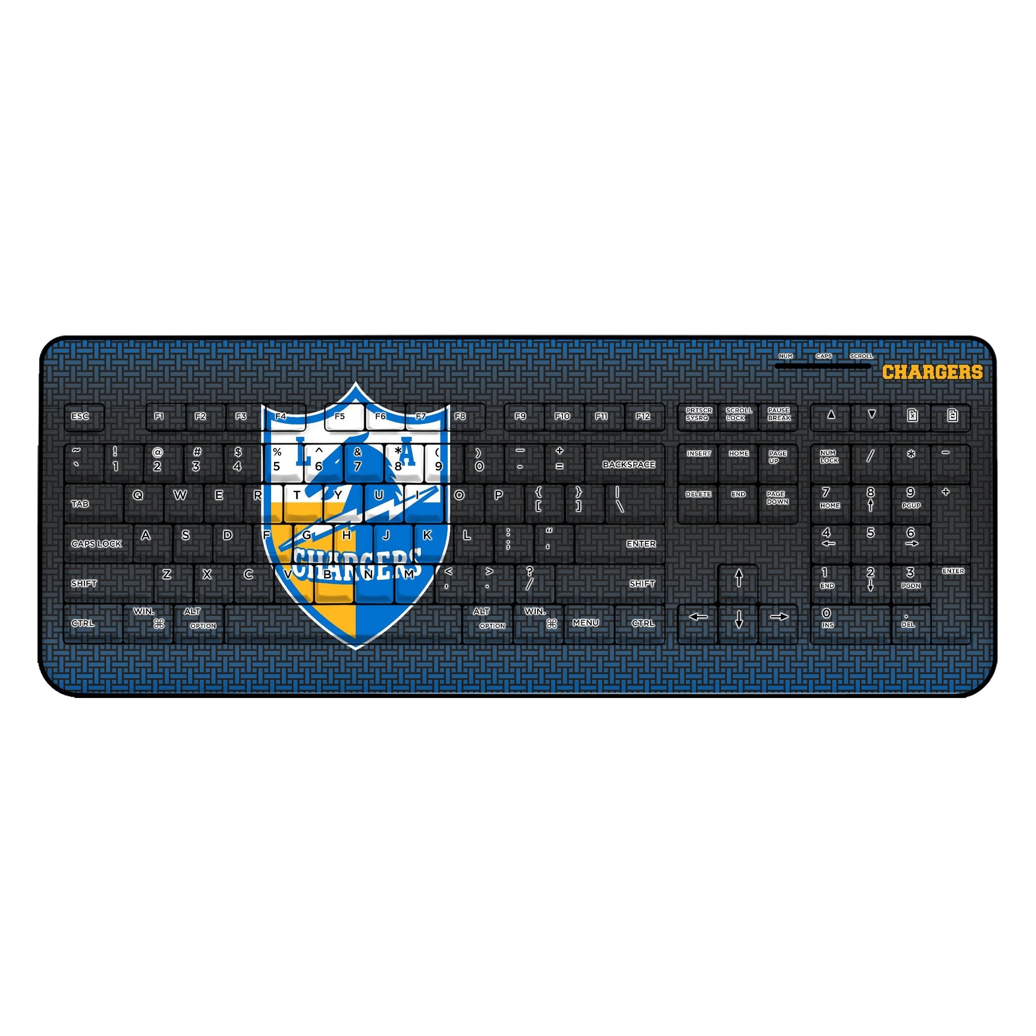 Los Angeles Chargers Historic Collection Linen Wireless USB Keyboard 1