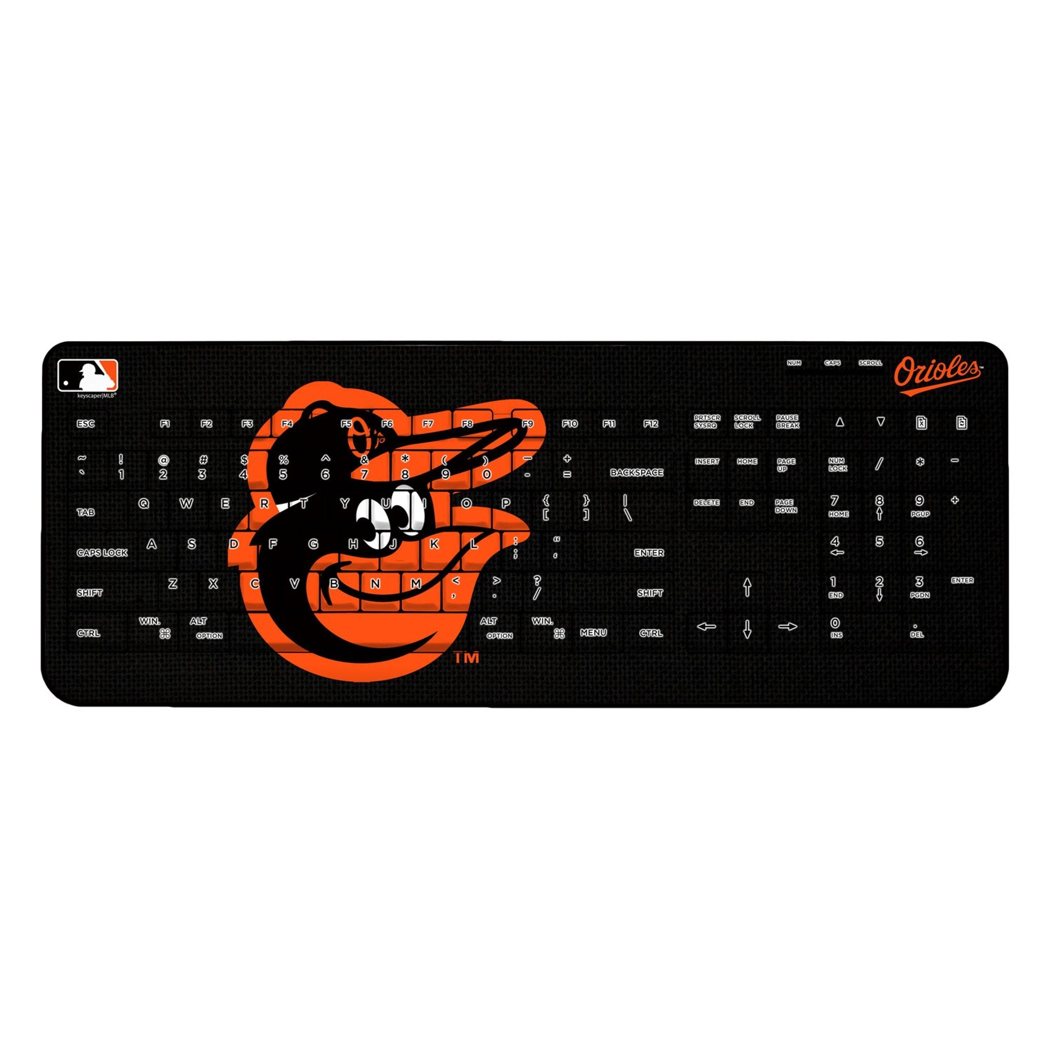 Baltimore Orioles Solid Wireless USB Keyboard 1