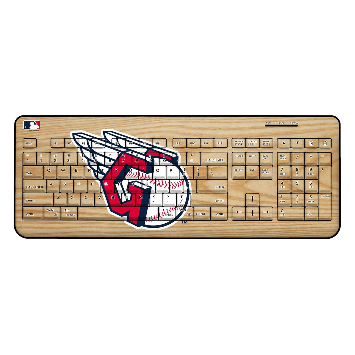 Cleveland Guardians Baseball Bat Wireless USB Keyboard