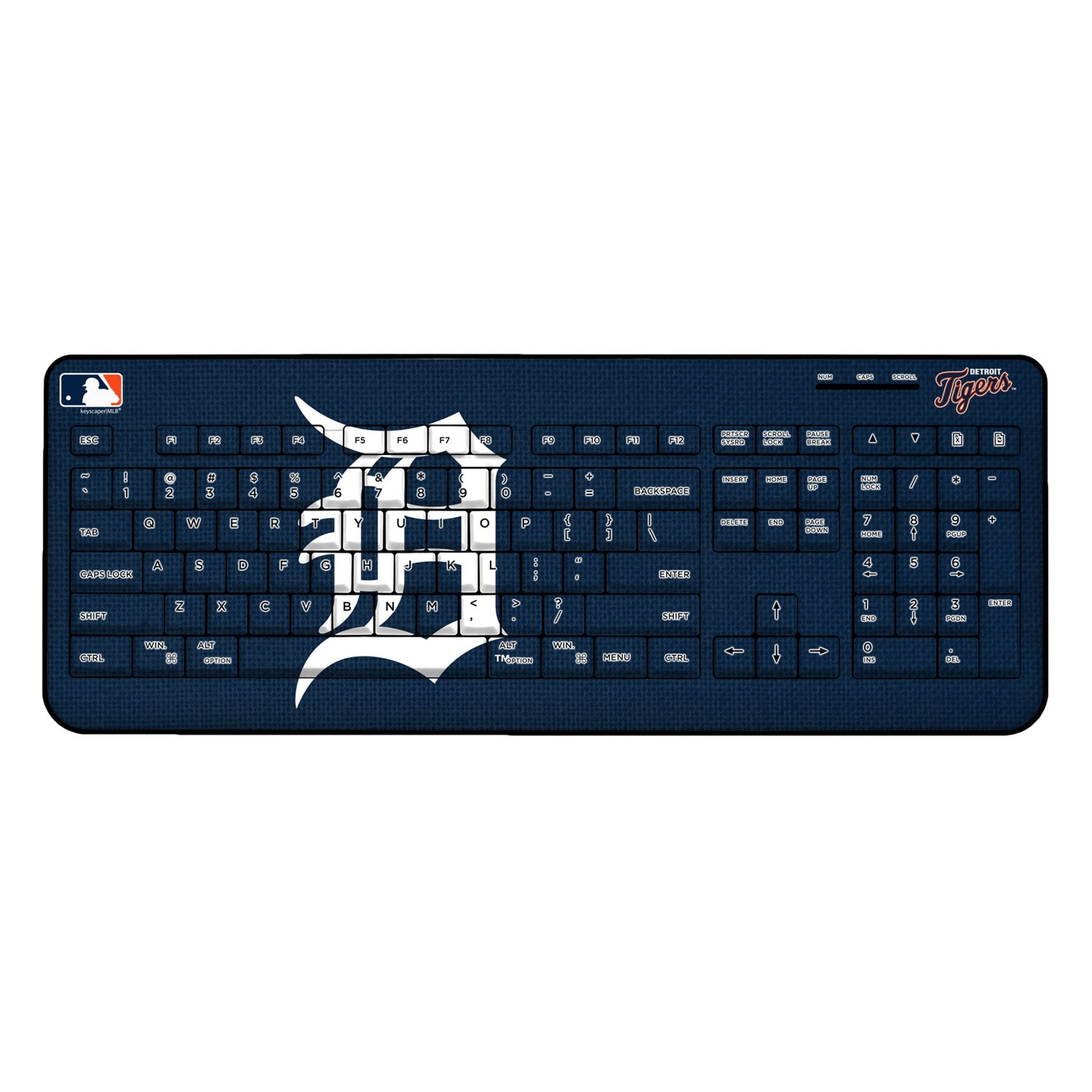 Detroit Tigers Solid Wireless USB Keyboard 1