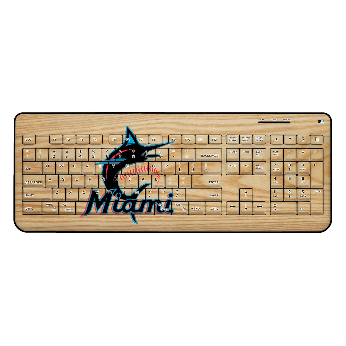 Miami Marlins Baseball Bat Wireless USB Keyboard 1