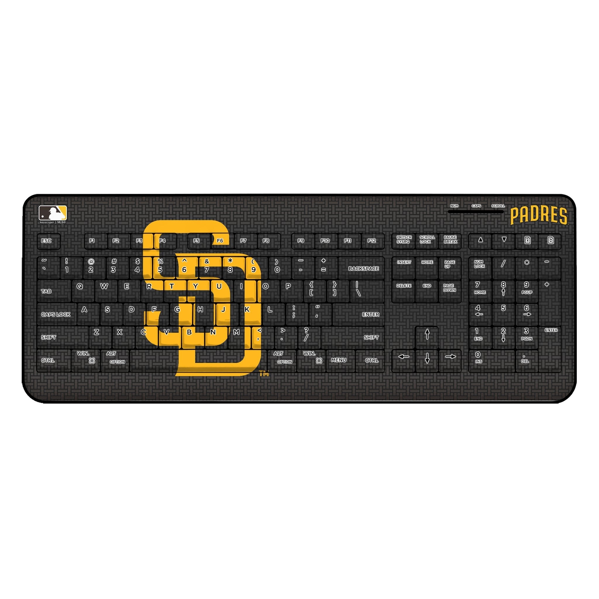 San Diego Padres Linen Wireless USB Keyboard 1
