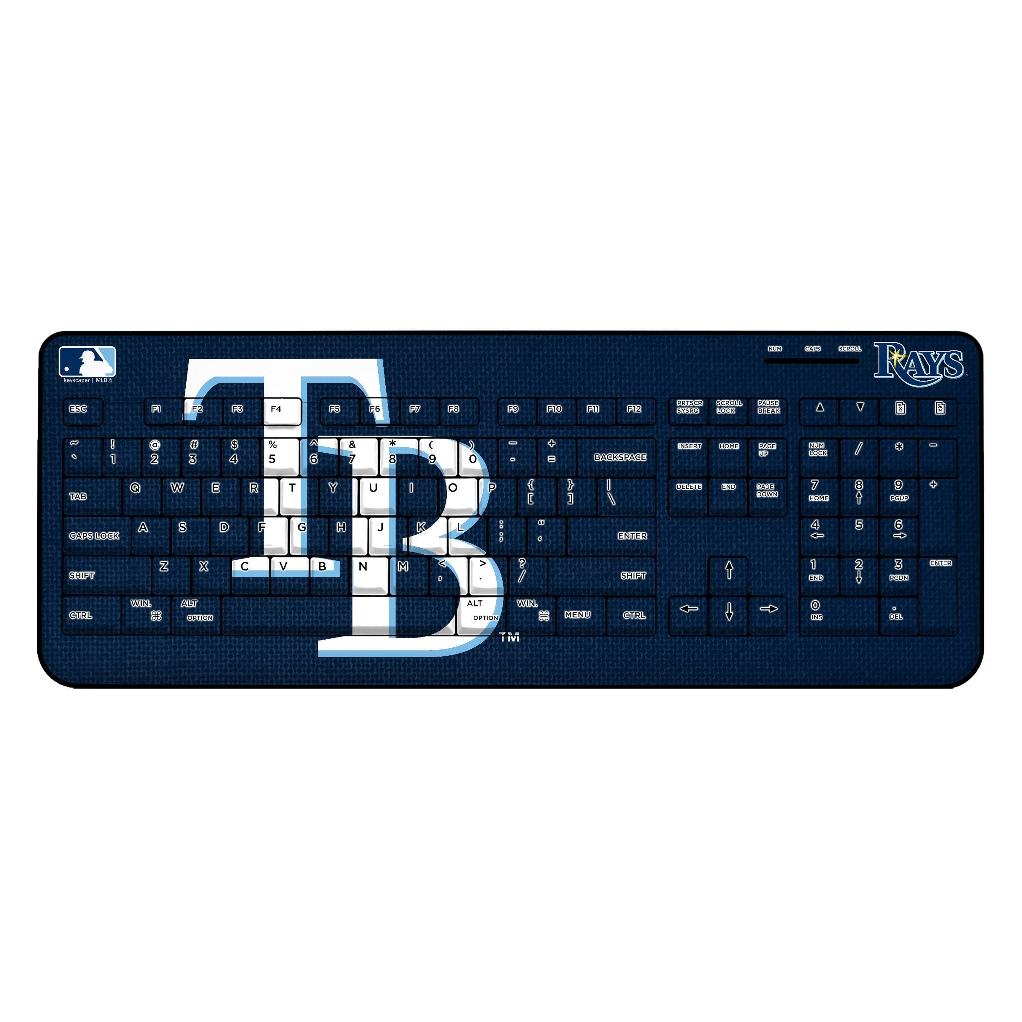 Tampa Bay Rays Solid Wireless USB Keyboard 1
