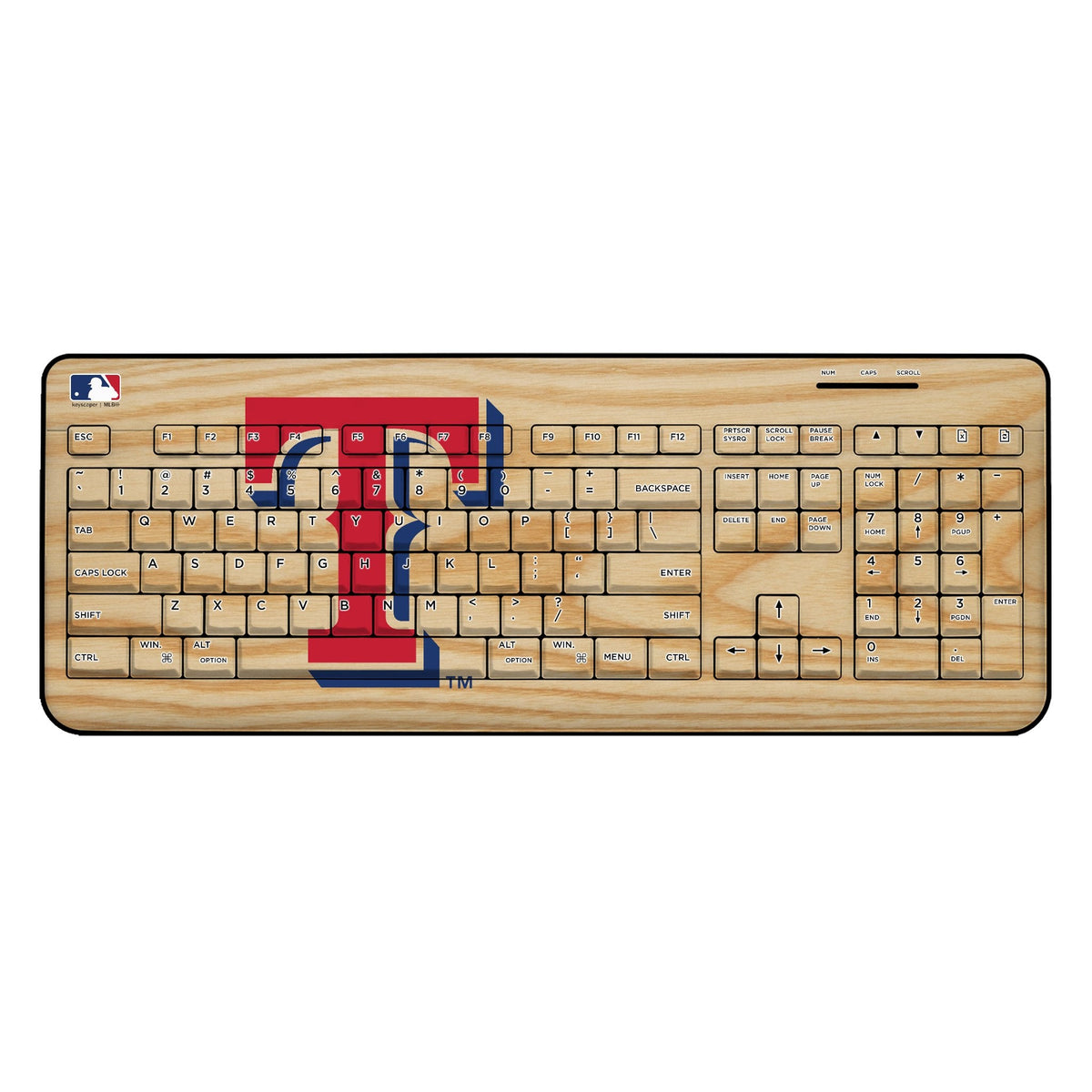 Texas Rangers Baseball Bat Wireless USB Keyboard