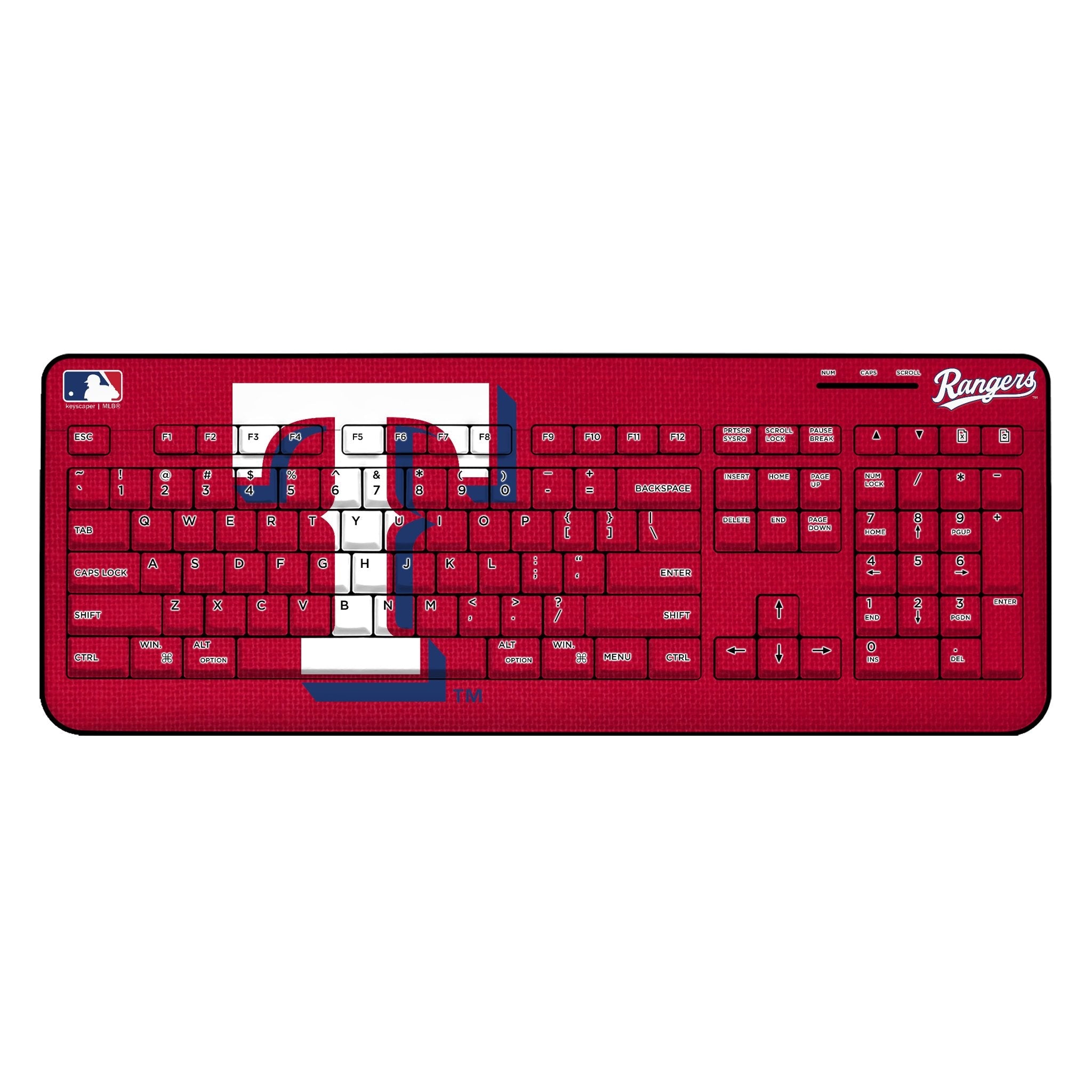 Texas Rangers Solid Wireless USB Keyboard 1