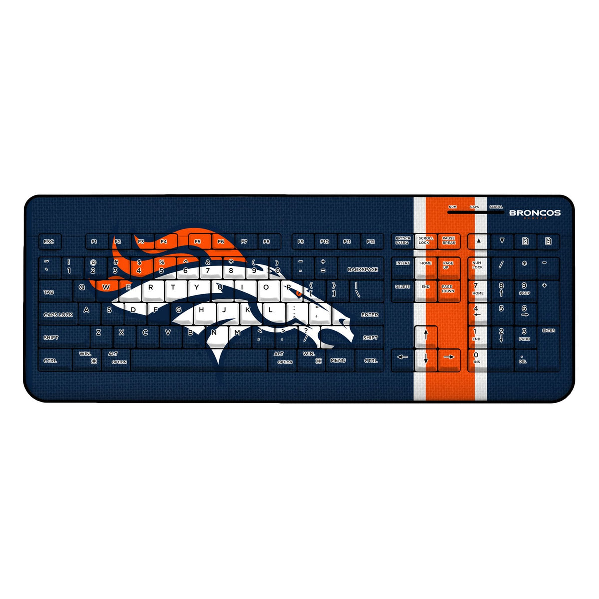 Denver Broncos Stripe Wireless USB Keyboard 1