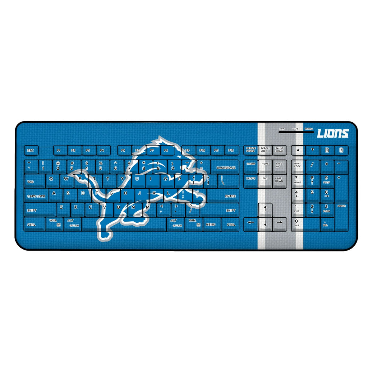 Detroit Lions Stripe Wireless USB Keyboard 1