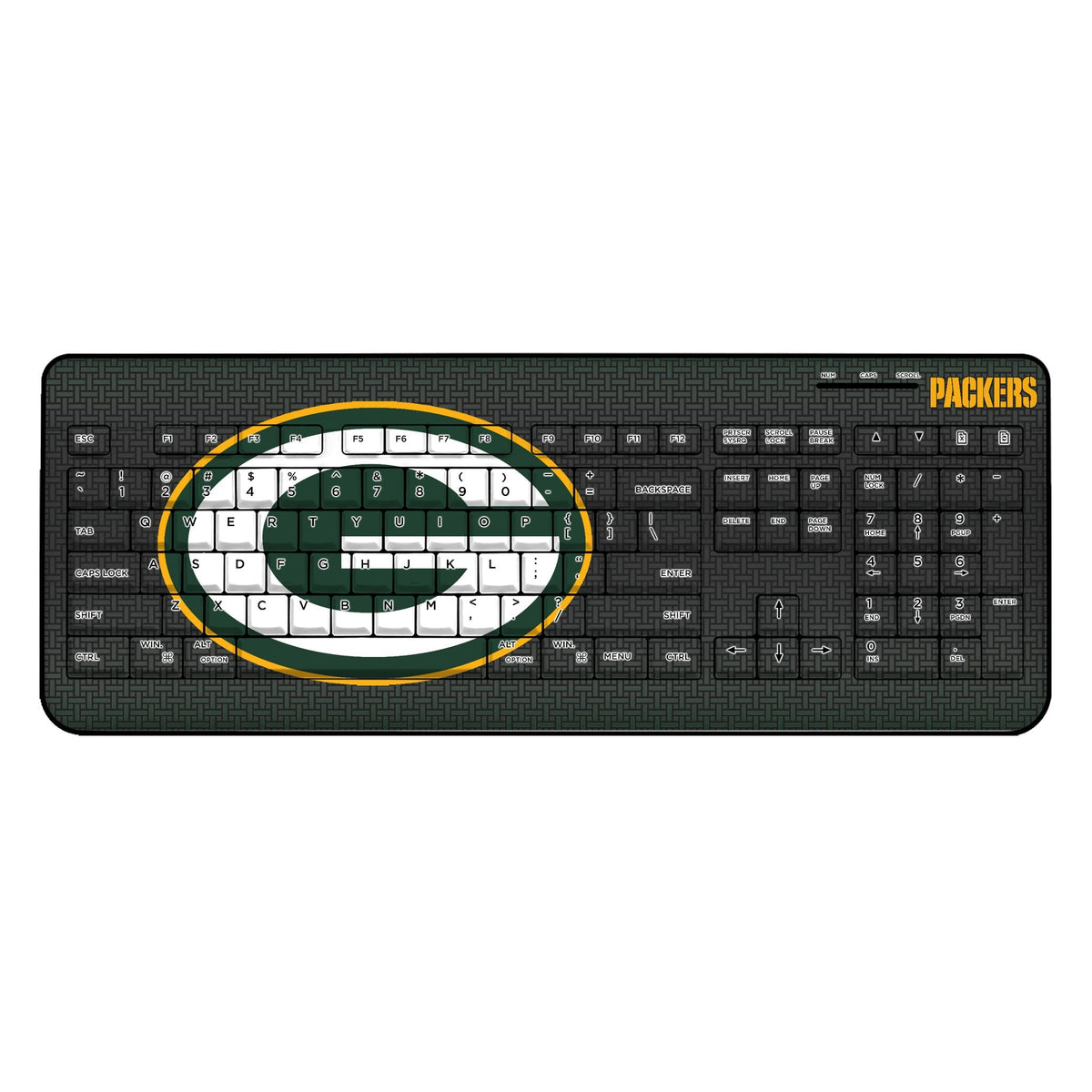 Green Bay Packers Linen Wireless USB Keyboard 1