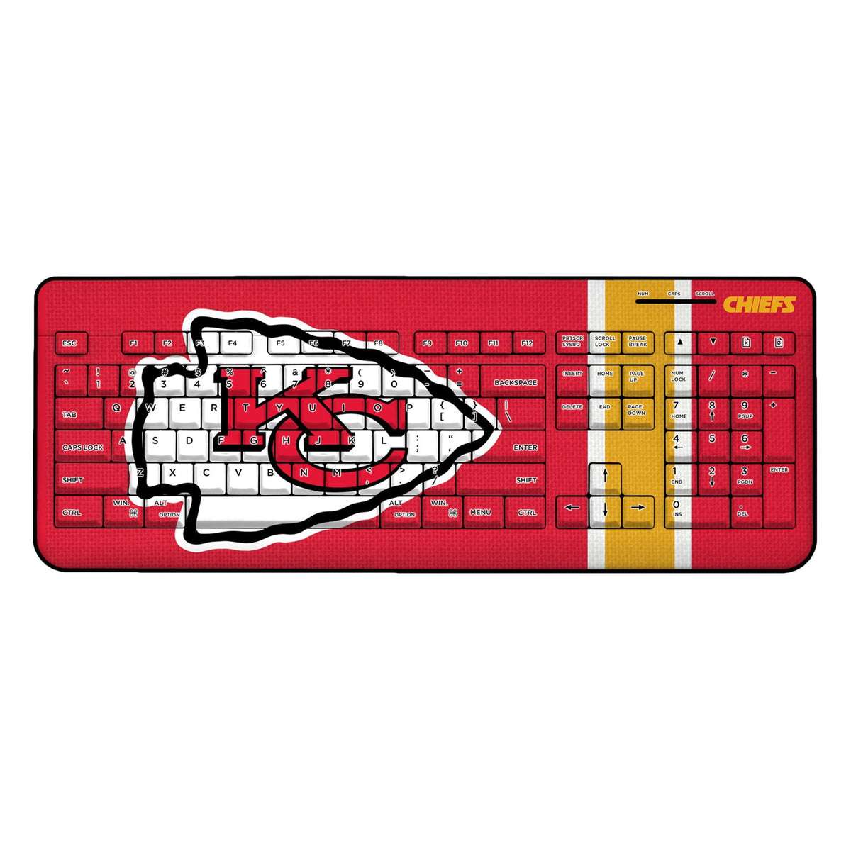 Kansas City Chiefs Stripe Wireless USB Keyboard 1