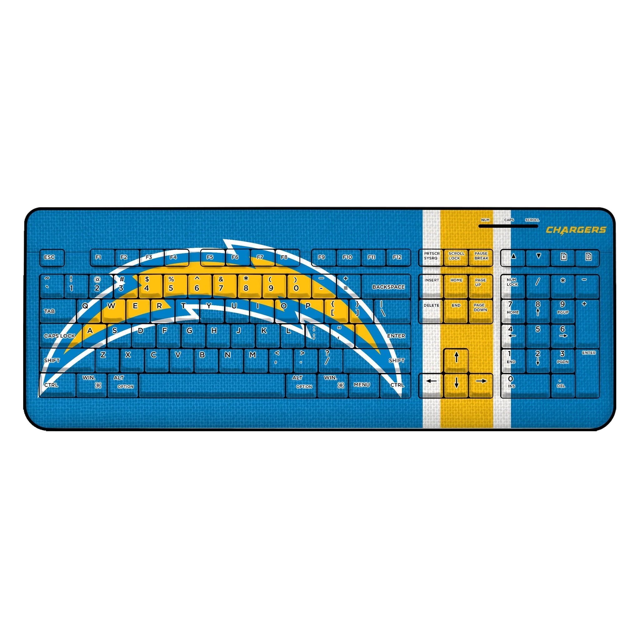 Los Angeles Chargers Stripe Wireless USB Keyboard 1