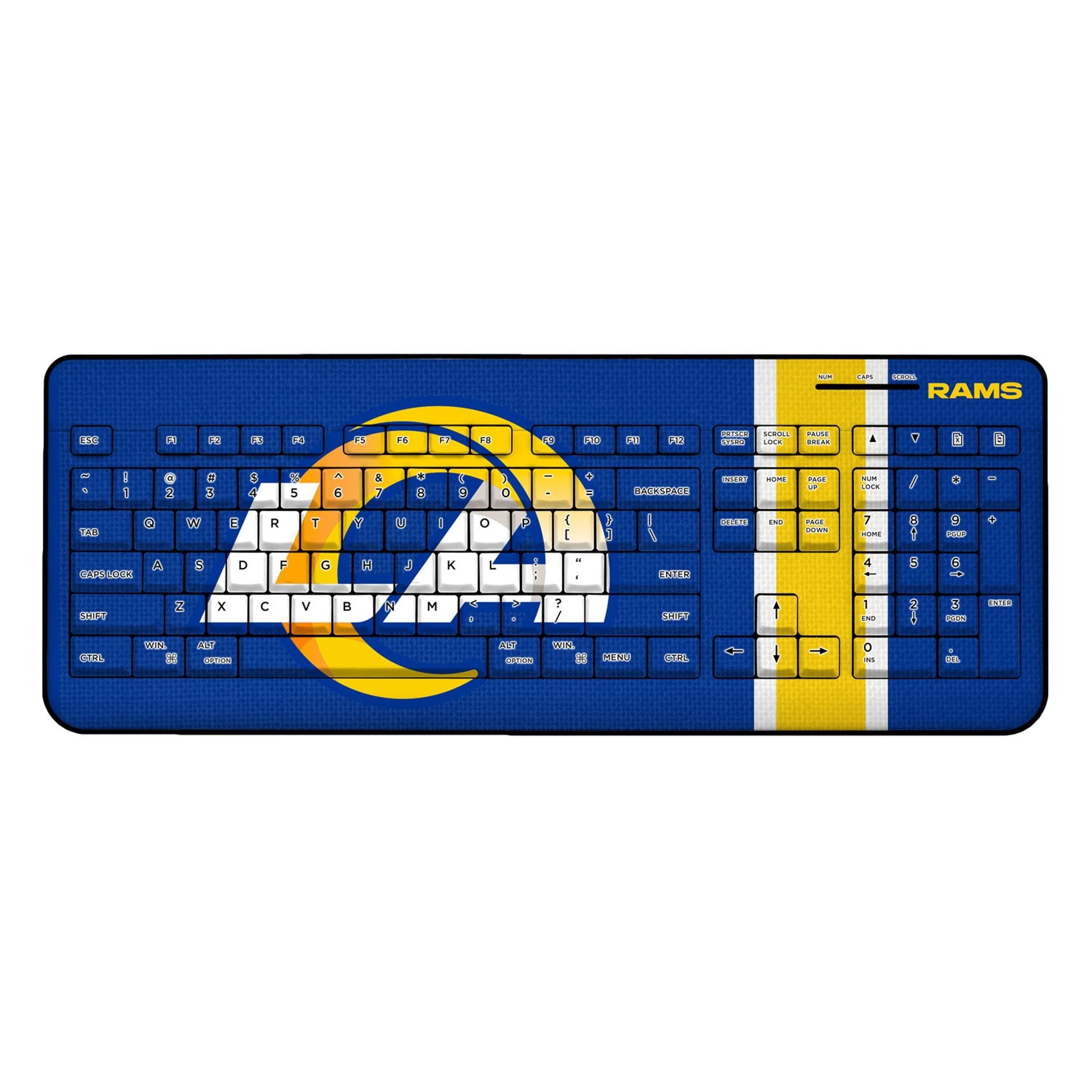 Los Angeles Rams Stripe Wireless USB Keyboard 1