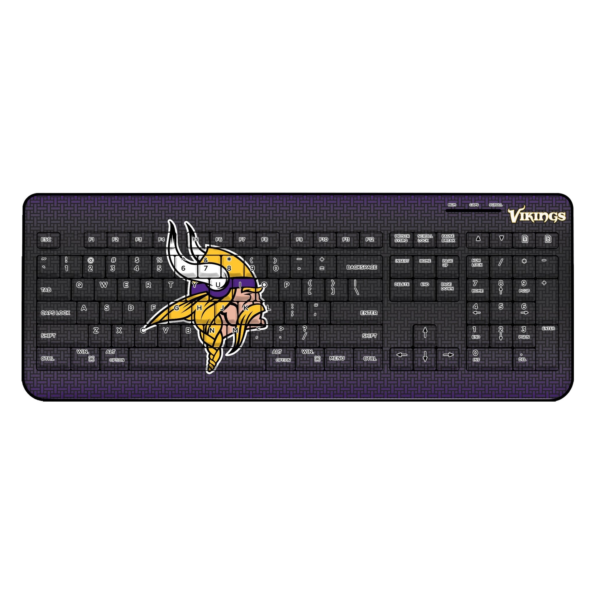 Minnesota Vikings Linen Wireless USB Keyboard 1