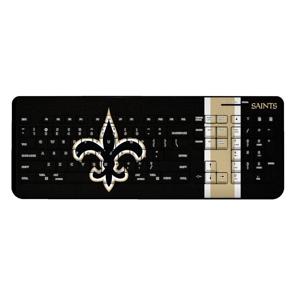 New Orleans Saints Stripe Wireless USB Keyboard 1