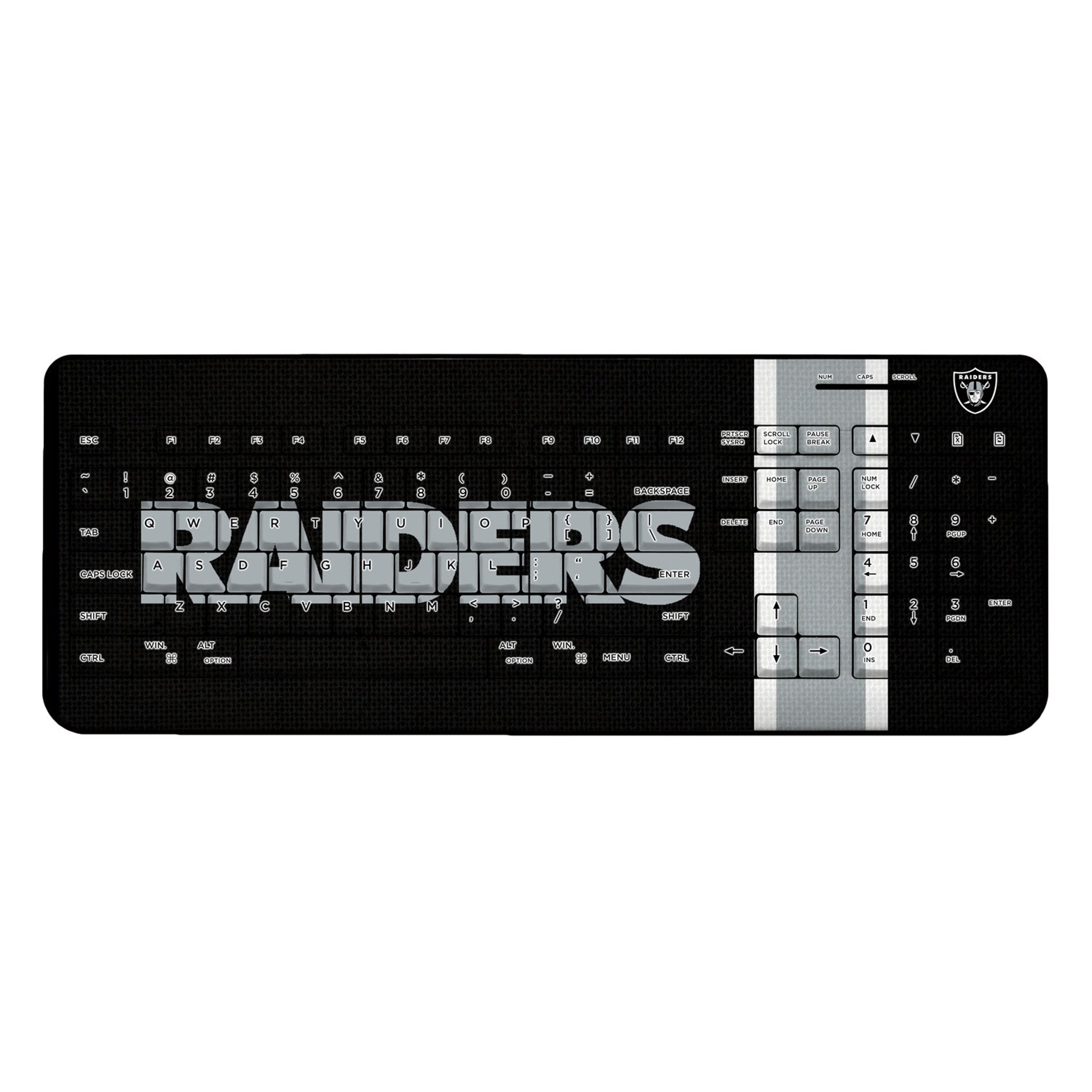 Las Vegas Raiders Stripe Wireless USB Keyboard 1