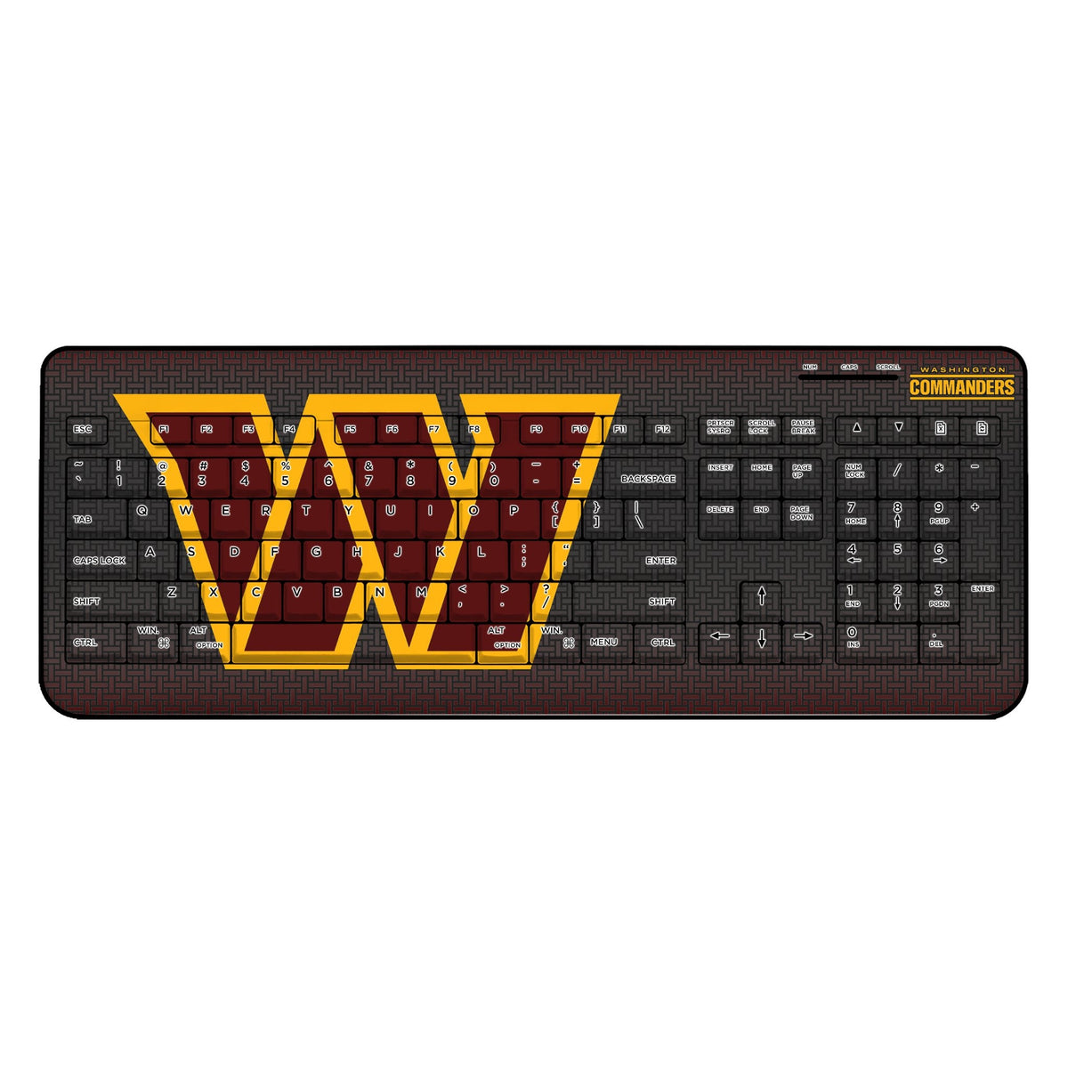 Washington Commanders Linen Wireless USB Keyboard 1