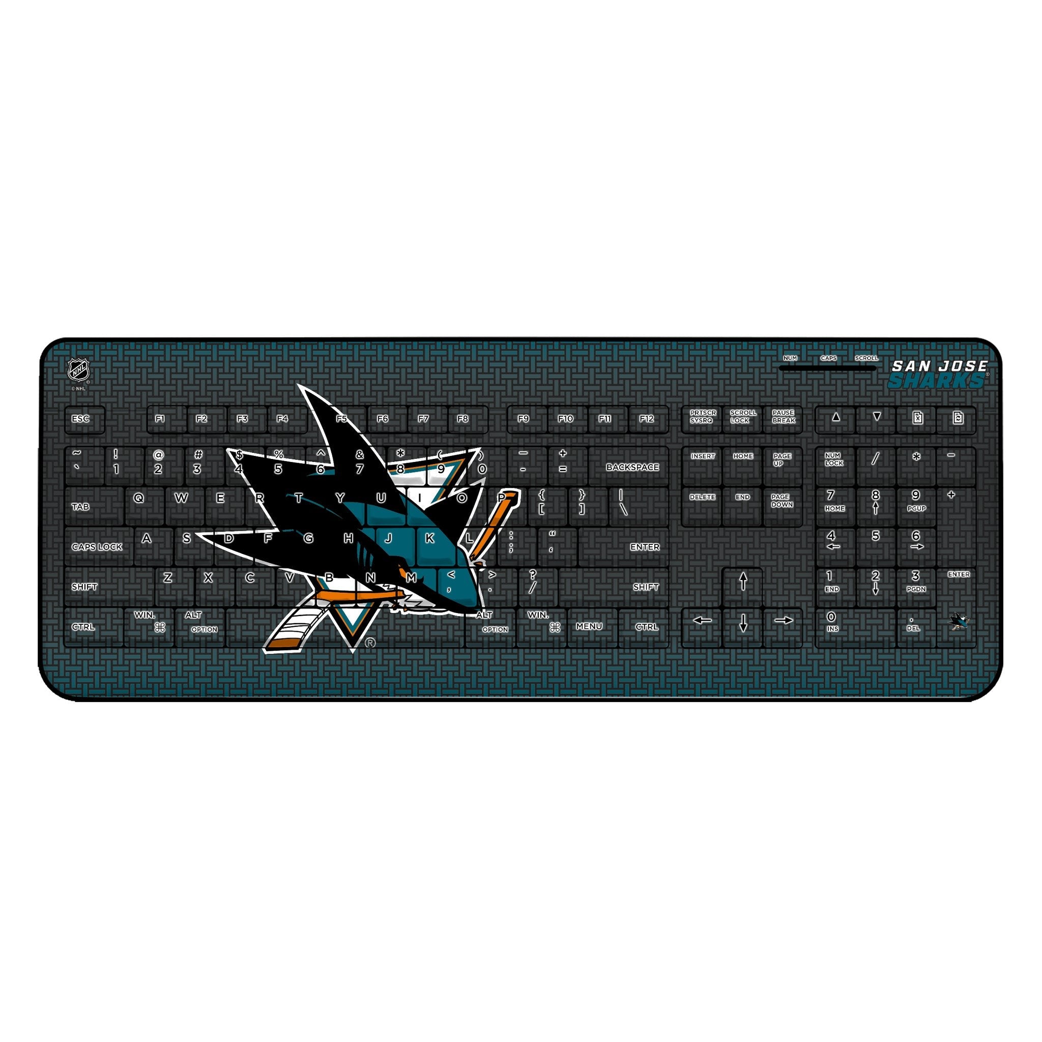 San Jose Sharks Linen Wireless USB Keyboard